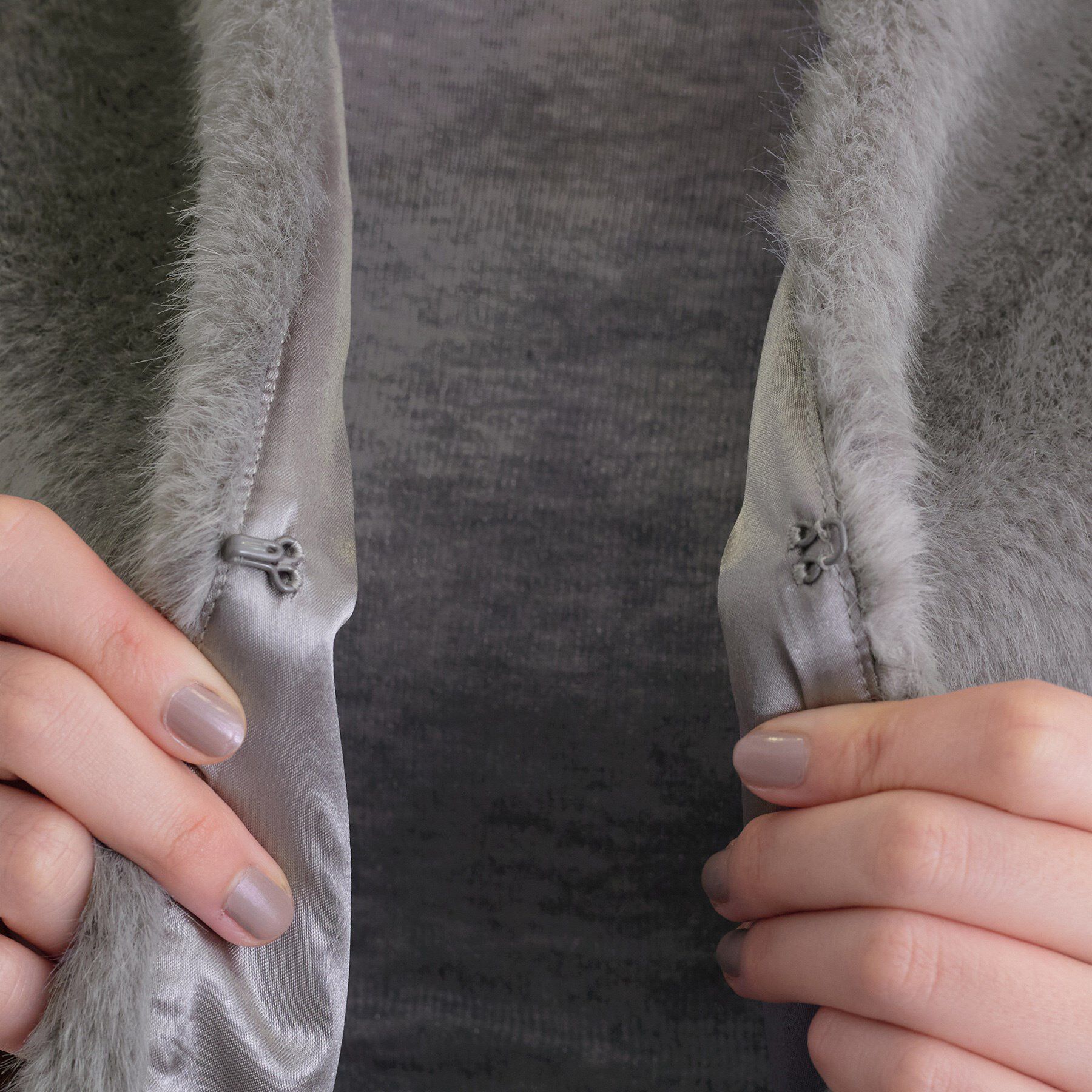 INDIVI「ミンク調フェイクファージレ」|ベスト・ジレ|