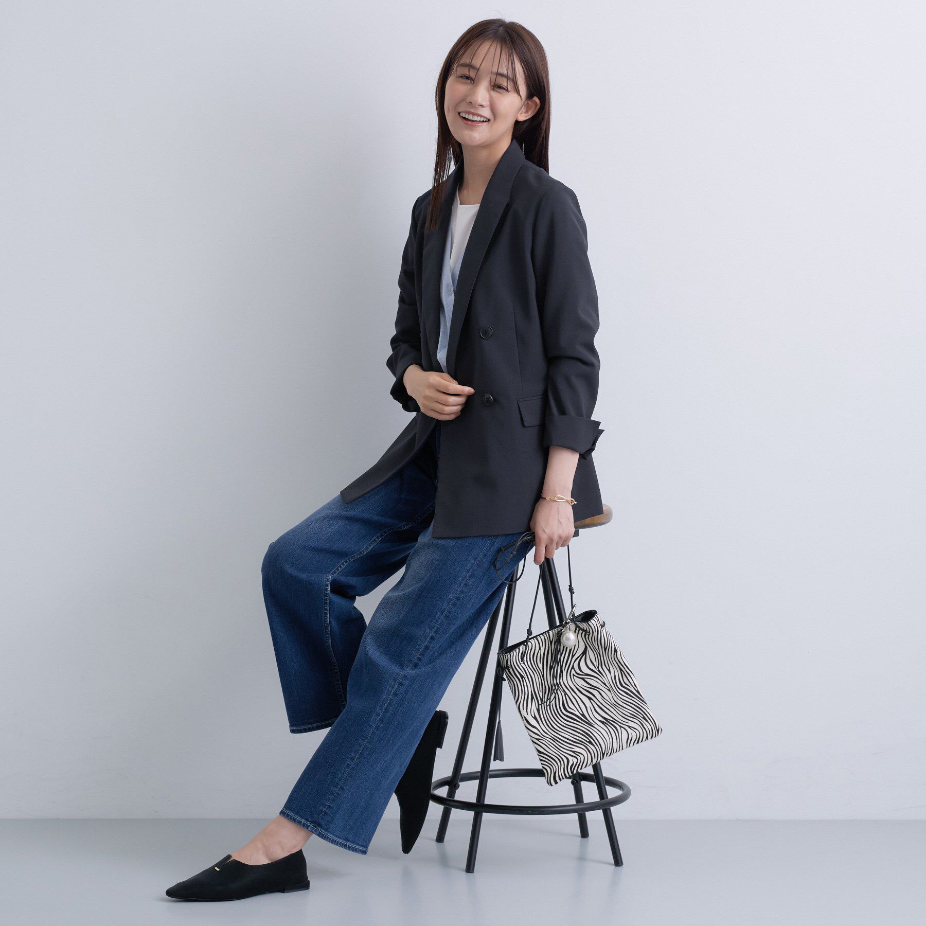 INDIVI「【UVケア】ライトダブルジャケット」|テーラードジャケット|