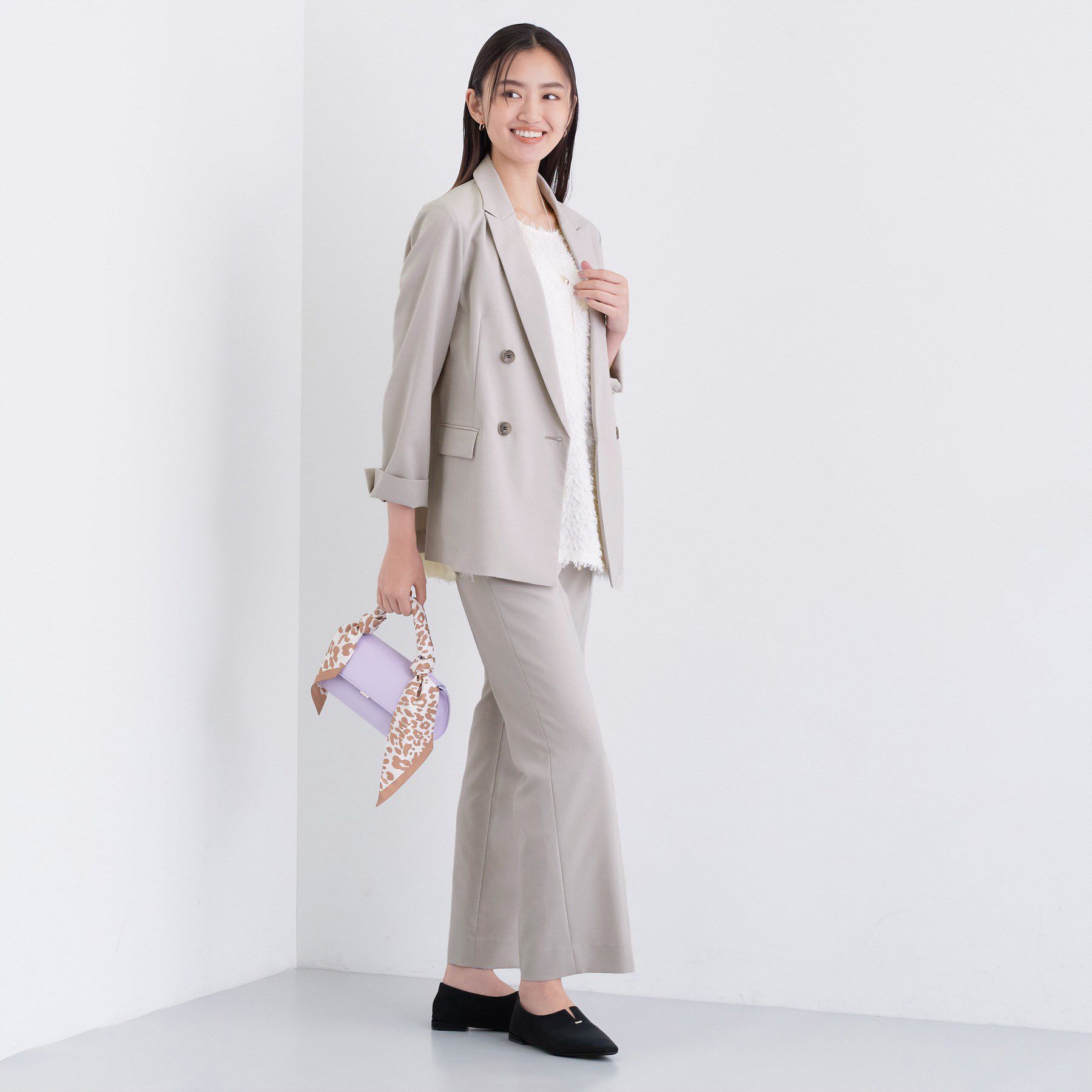 INDIVI「【UVケア】ライトスリムストレートパンツ」|その他|