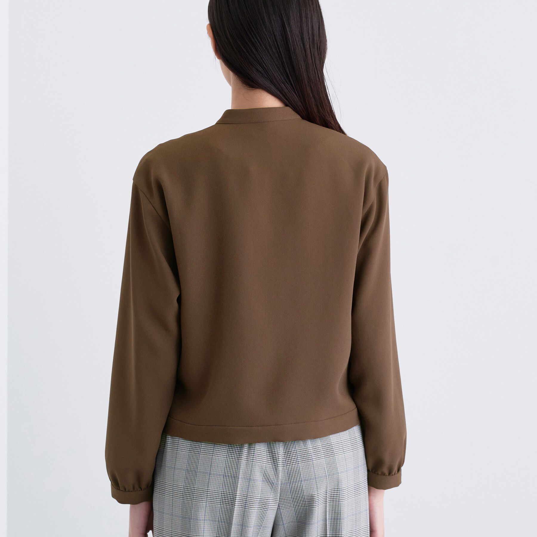 INDIVI「【洗える／UVケア／吸汗速乾】ジョーゼットライトブルゾン」|ブルゾン・スタジャン|