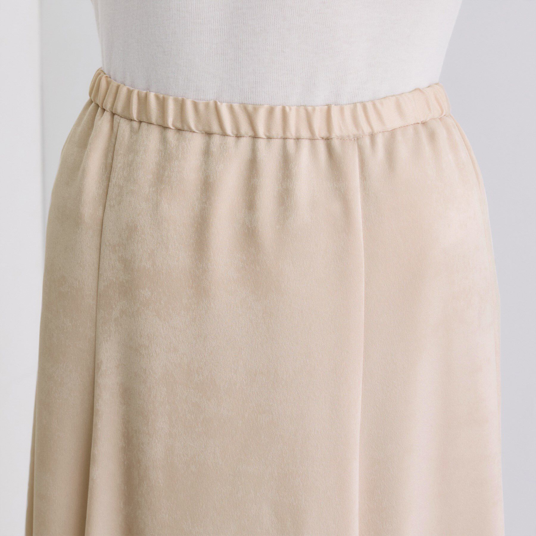 INDIVI「【UVケア／セットアップ可能】スエード調サテンスカート」|スカート|