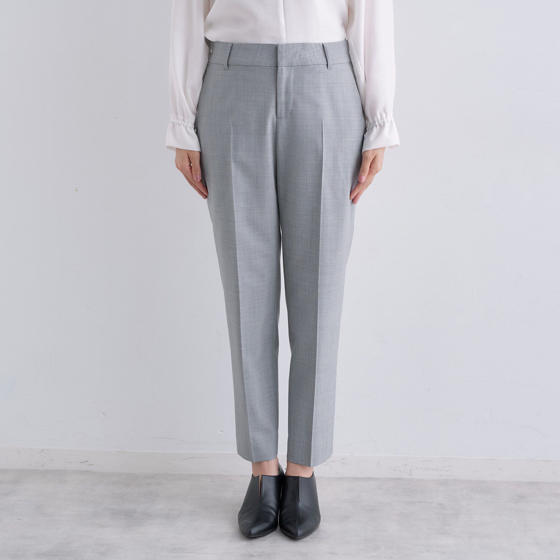 INDIVI「【褒められパンツ/ウール混】スティックパンツ」|その他|