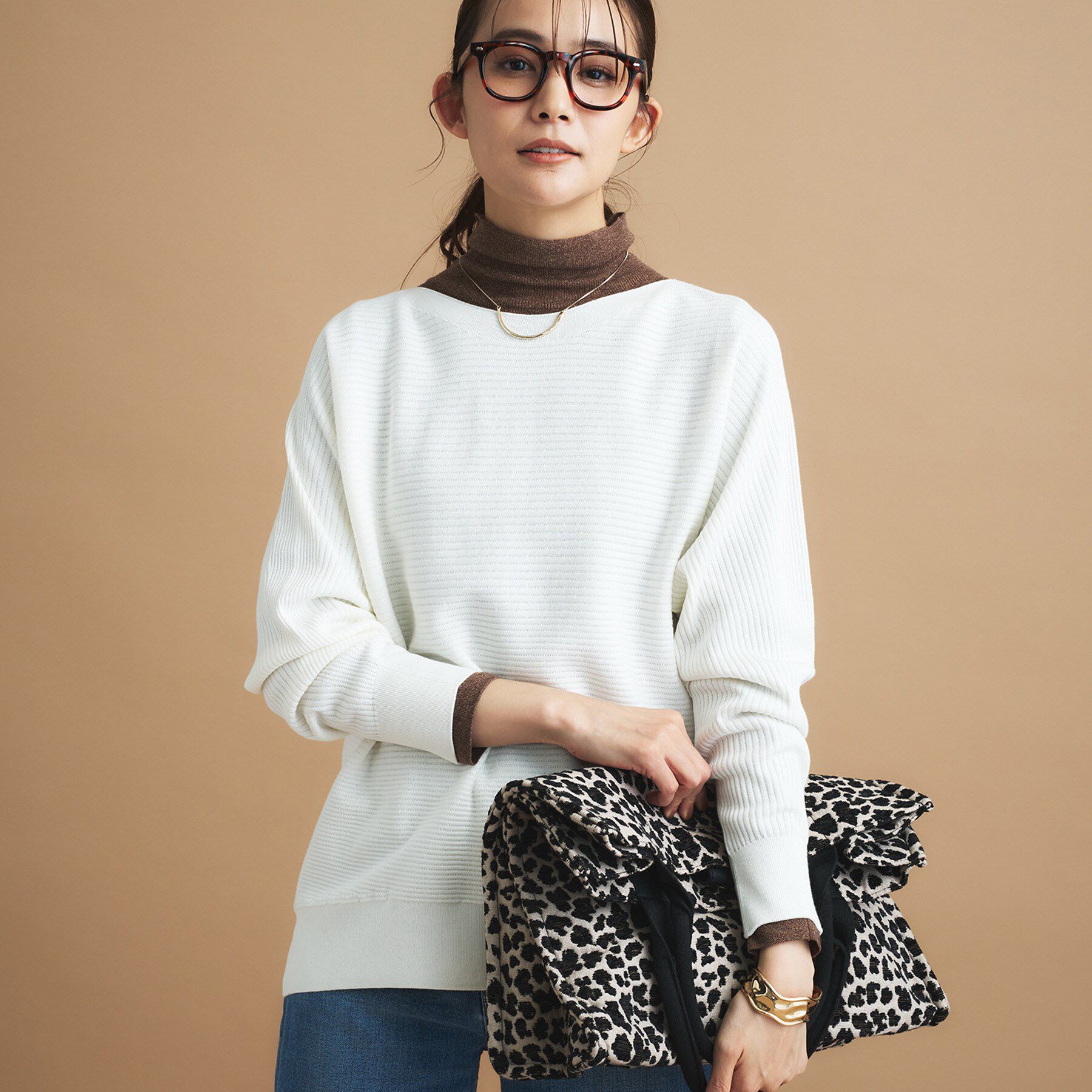 INDIVI「【洗える／体型カバー】美シルエットニット」|ニット・セーター|