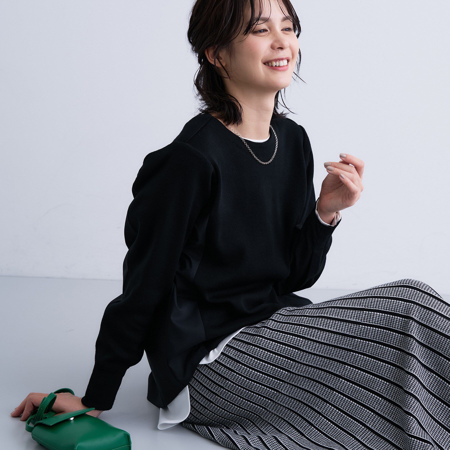 INDIVI「【洗える／選べる8色】トーンアップニット」|ニット・セーター|