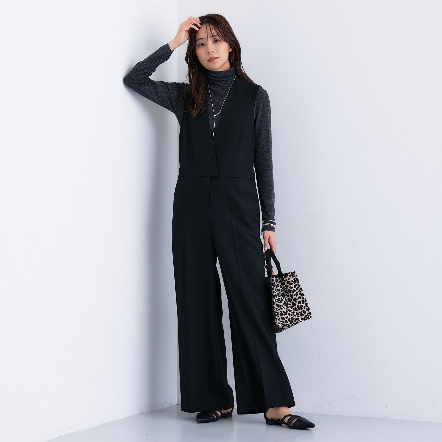 INDIVI「【トレンド／スタイルアップ】ストレッチコンビネゾン」|オールインワン|