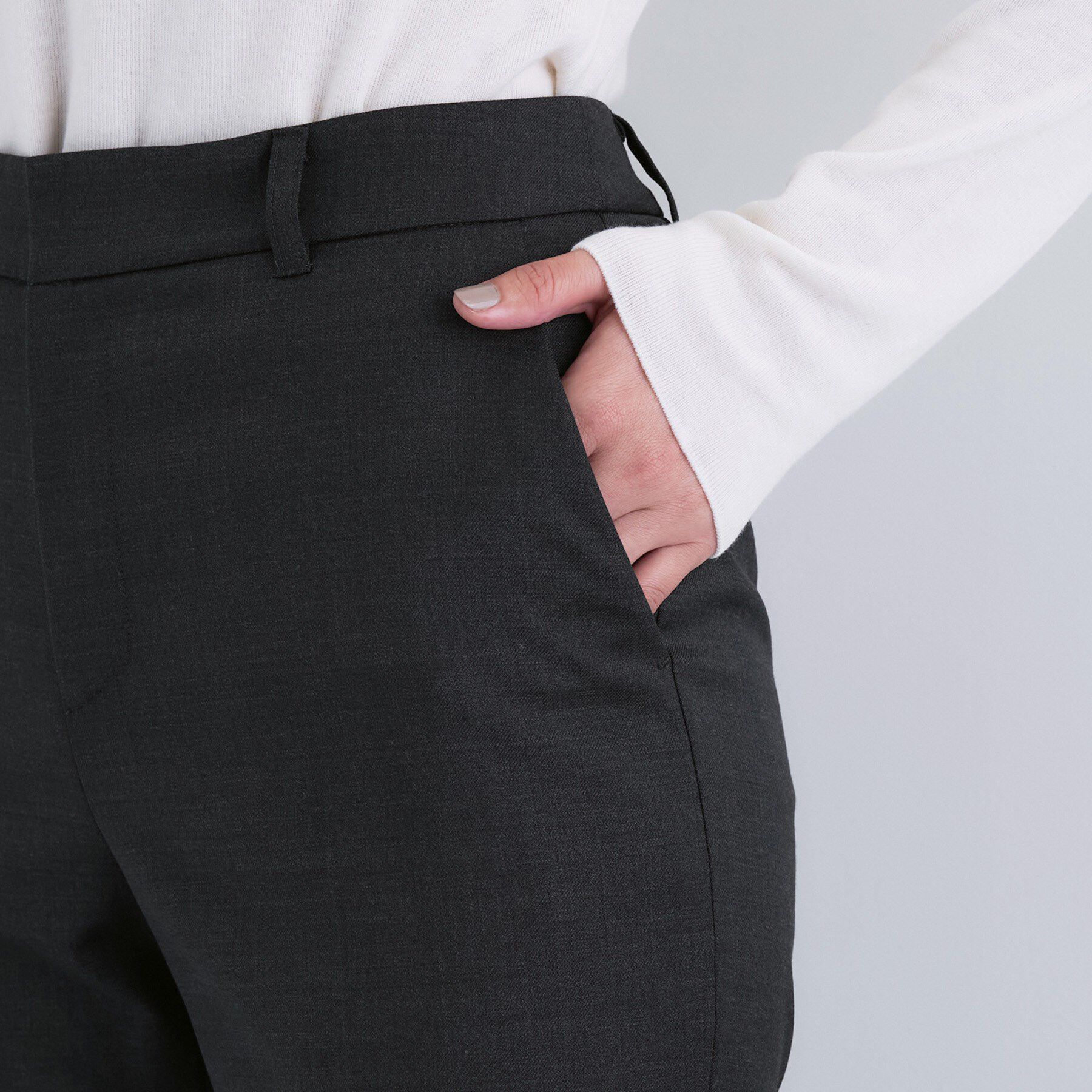 INDIVI「【日本製／スーツ／通勤】シルクウールストレッチ テーパードパンツ」|その他|