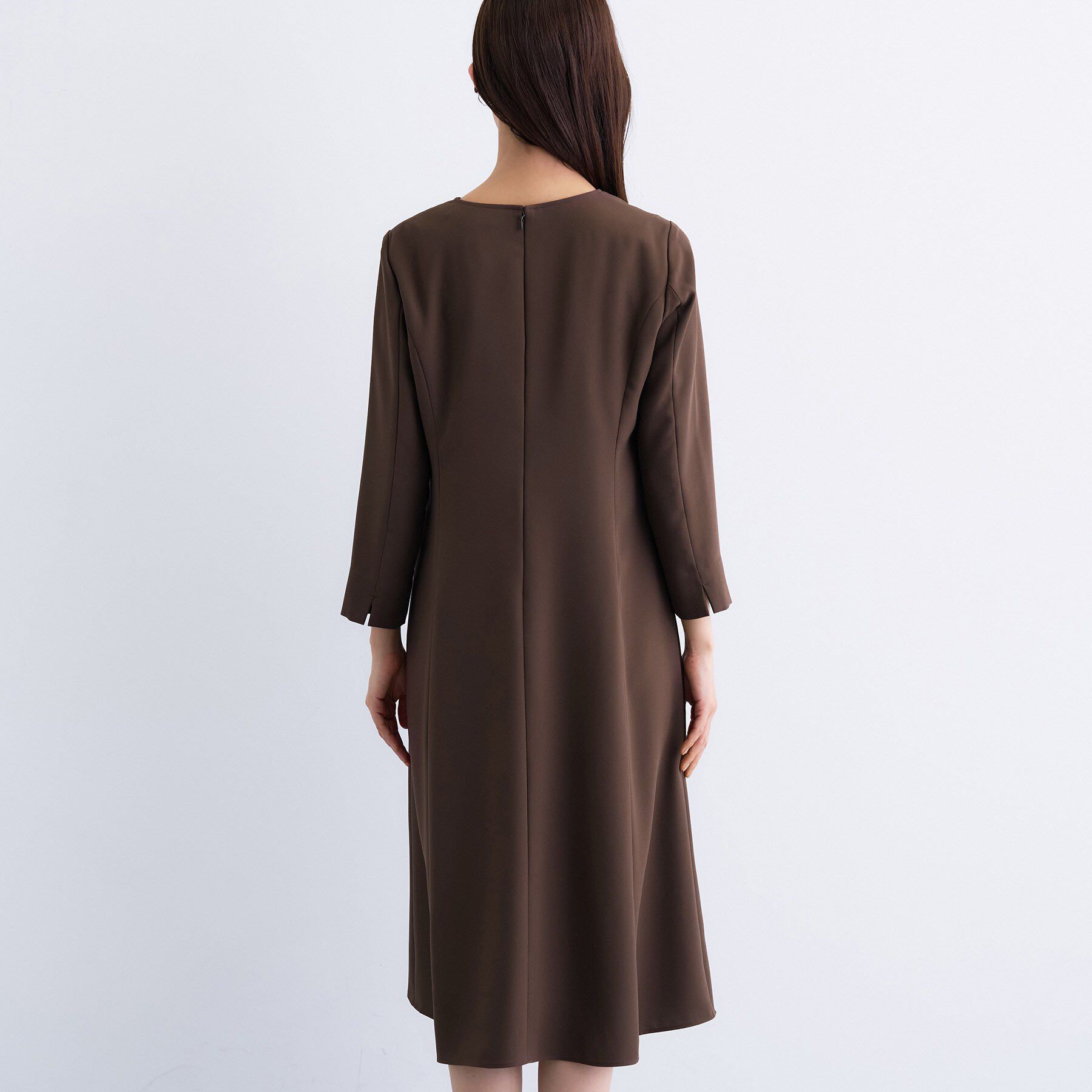 INDIVI「【洗える／UVケア】ジョーゼットフレアワンピース」|ワンピース|