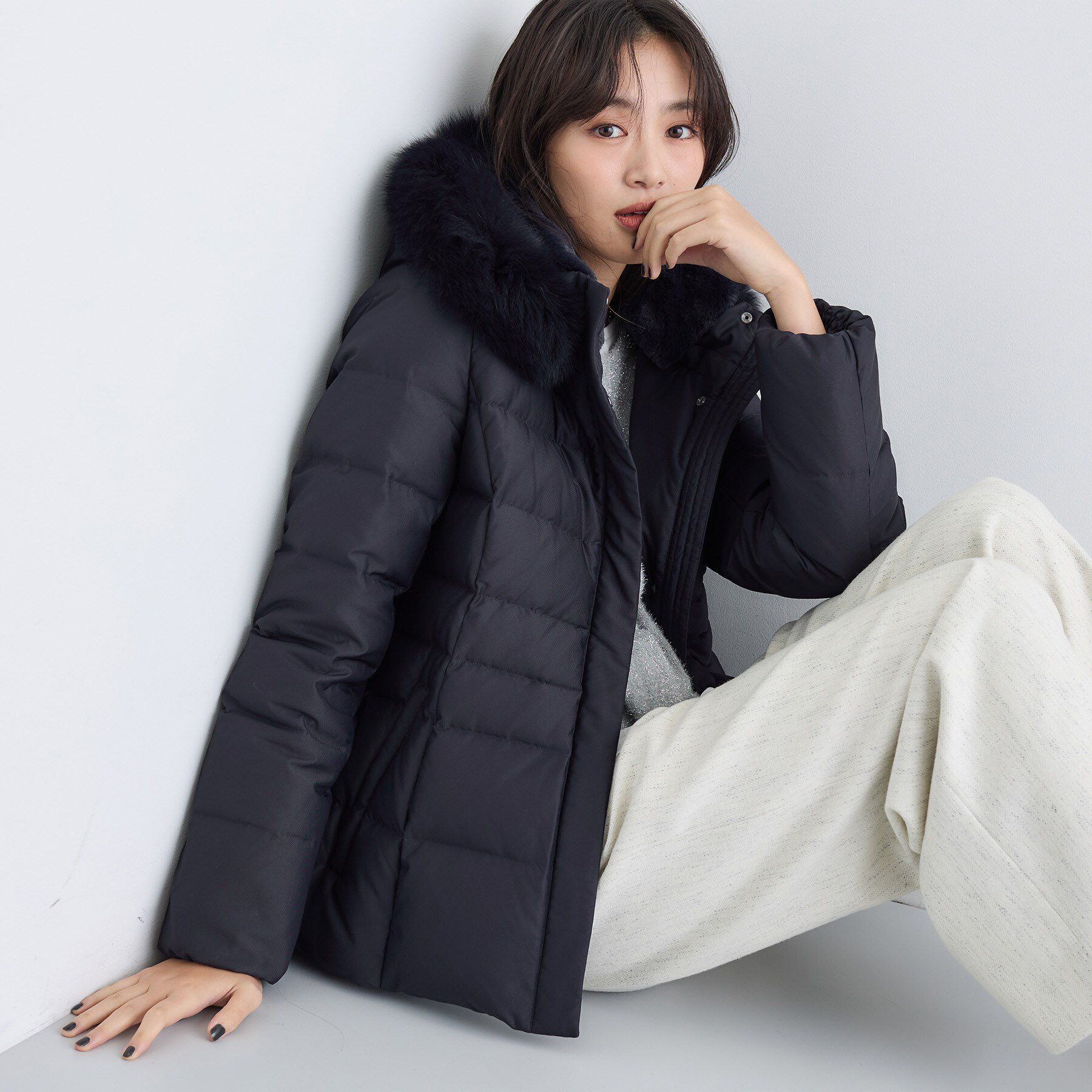 INDIVI「【名品／撥水／抗菌防臭】ショート丈リサイクルダウンコート」|ダウン|