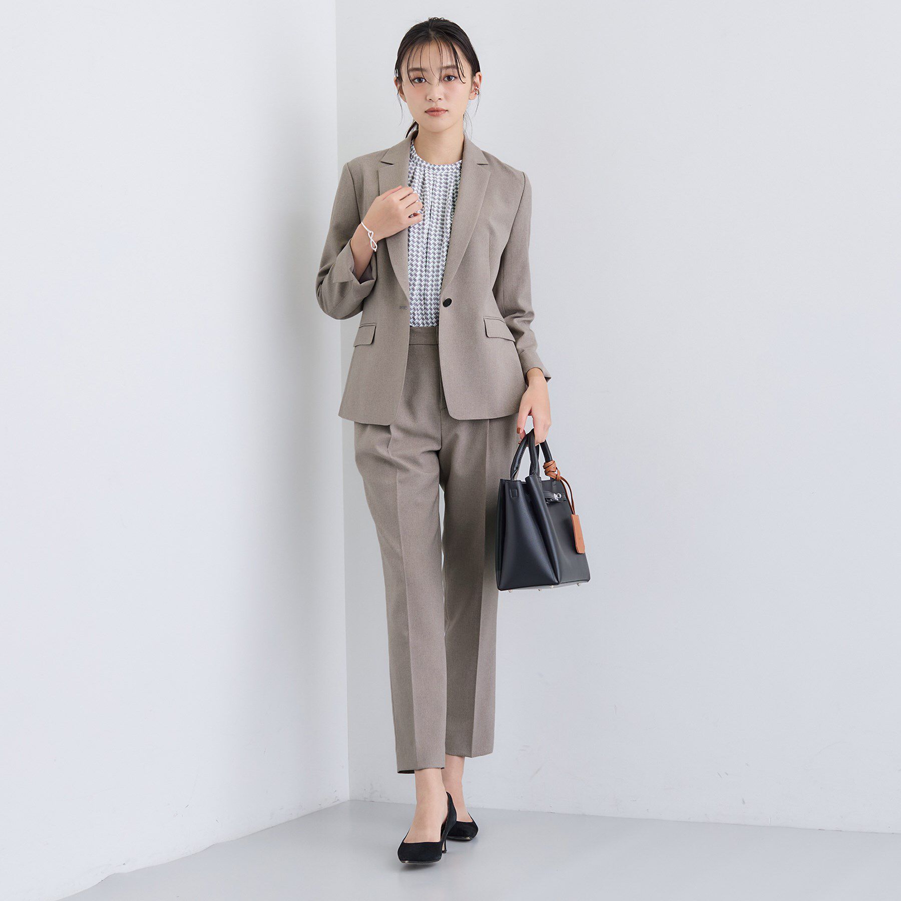 INDIVI「【洗える／通勤／スーツ】メランジストレッチ テーラージャケット」|スーツ|