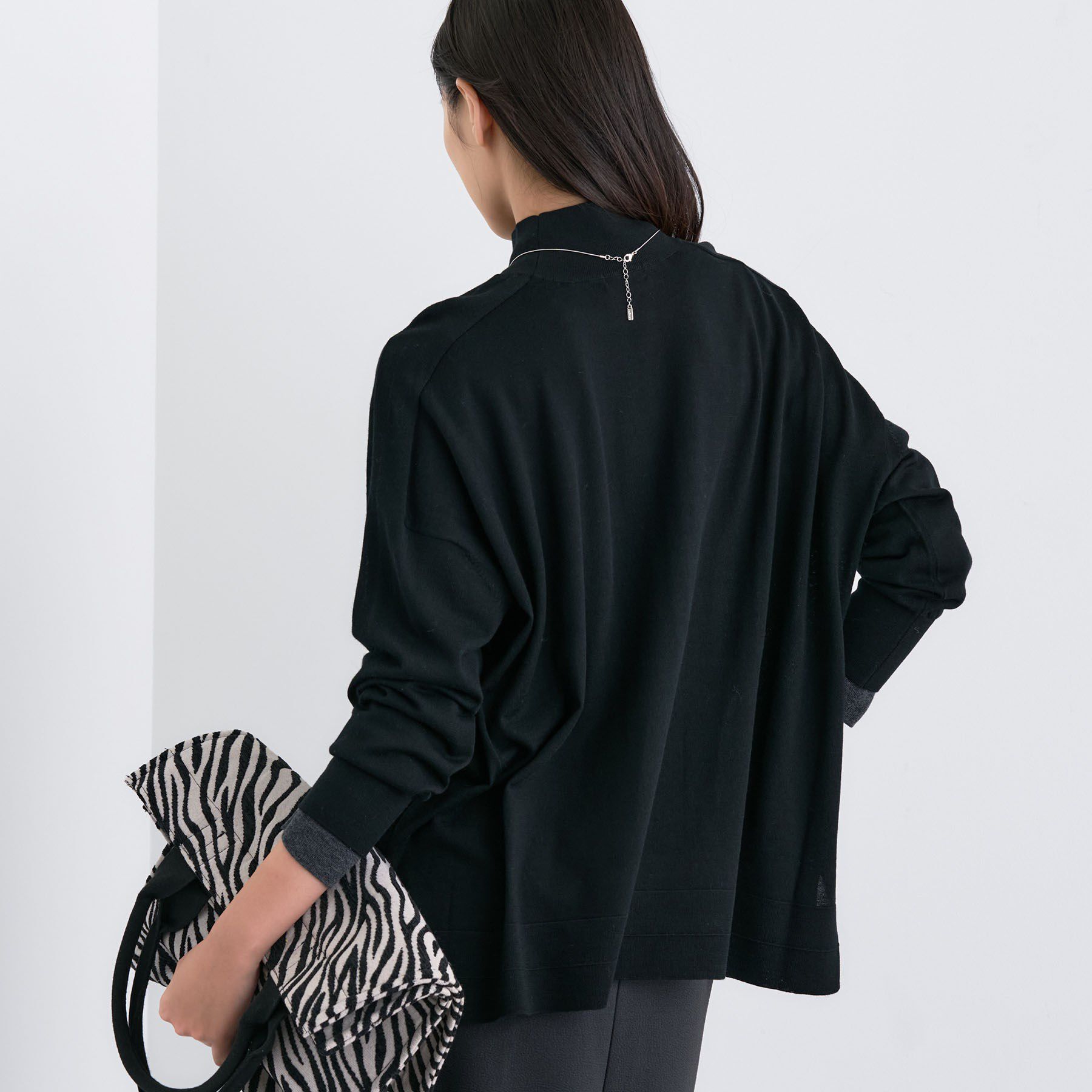 INDIVI「【洗える／毛玉になりにくい】エクストラファインウール ハイネックニット」|ニット・セーター|