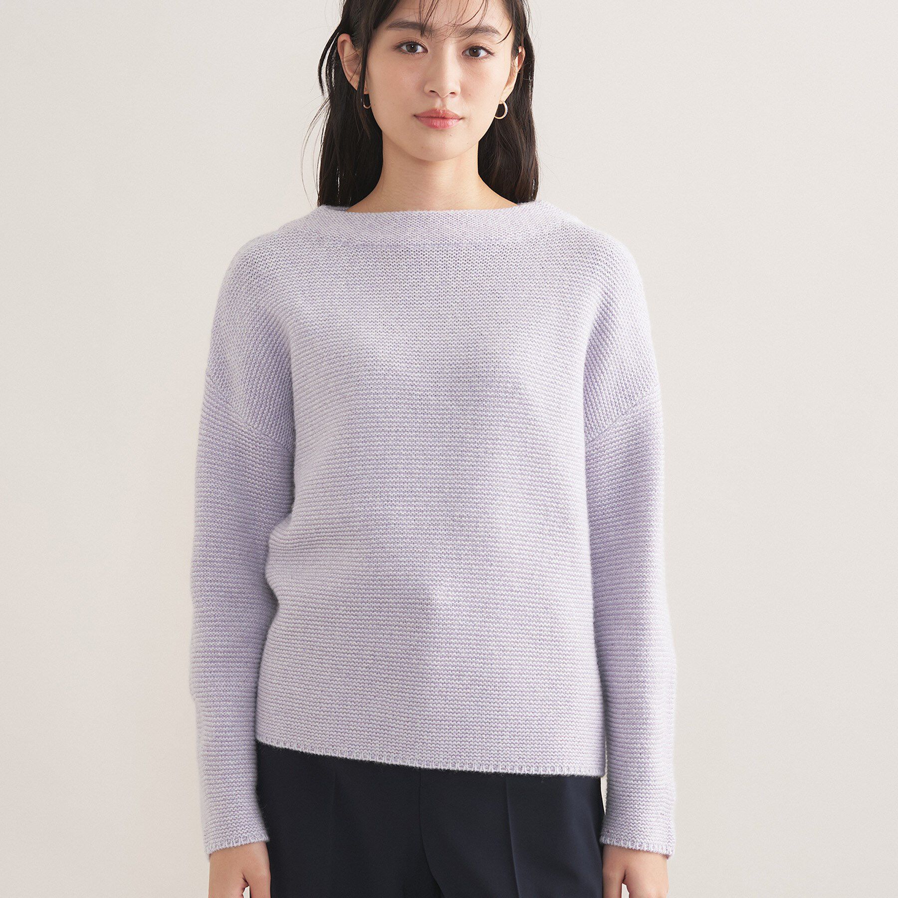 INDIVI「【洗える／大人ラメ】カラーMIXボトルネックニット」|ニット・セーター|