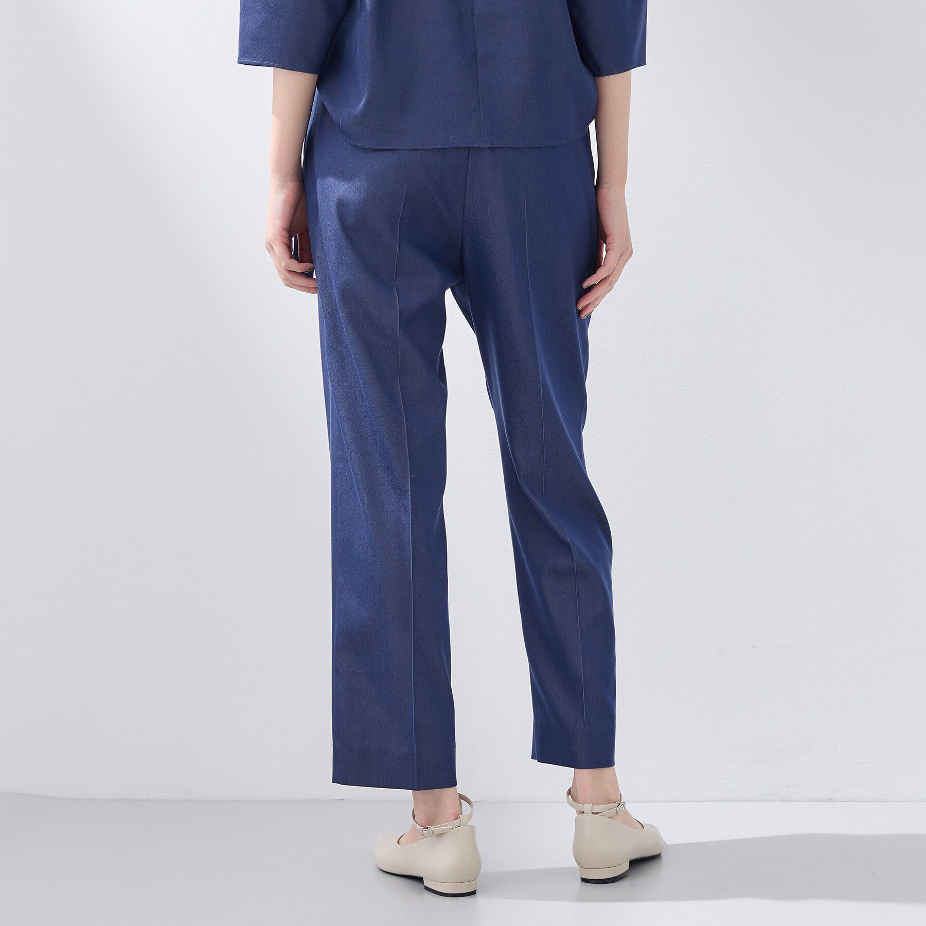 INDIVI「【洗える／UVケア／SETUP可能】デニムライクテーパードパンツ」|その他|