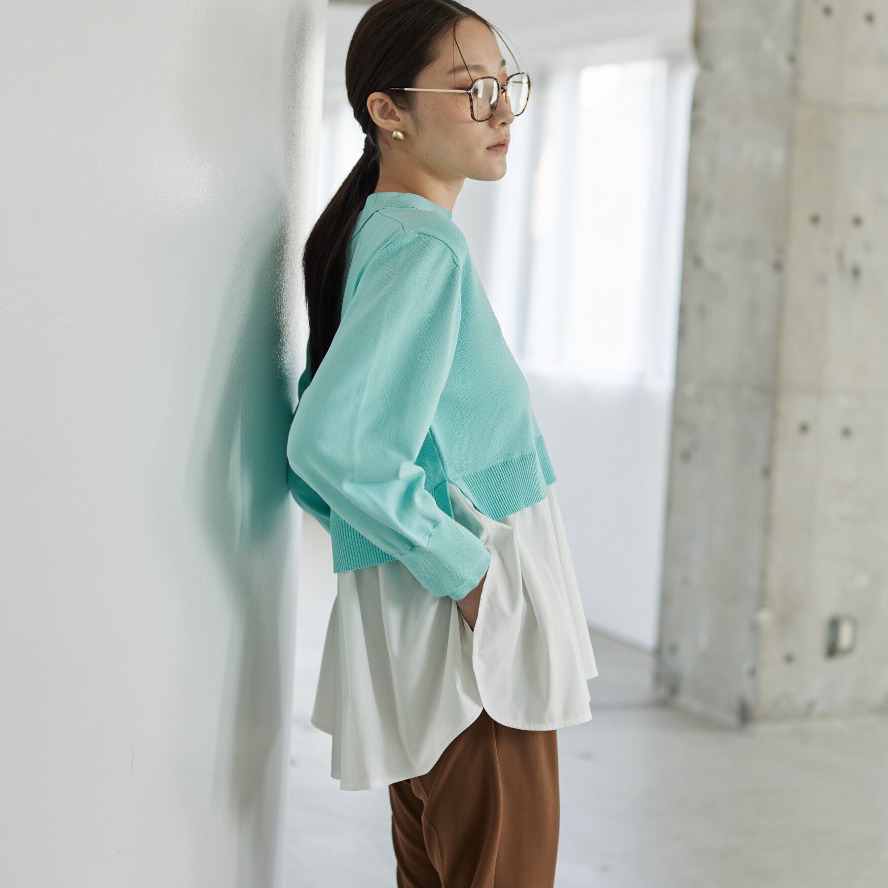 GALLEST「ペプラムドッキングニット」|ニット・セーター|