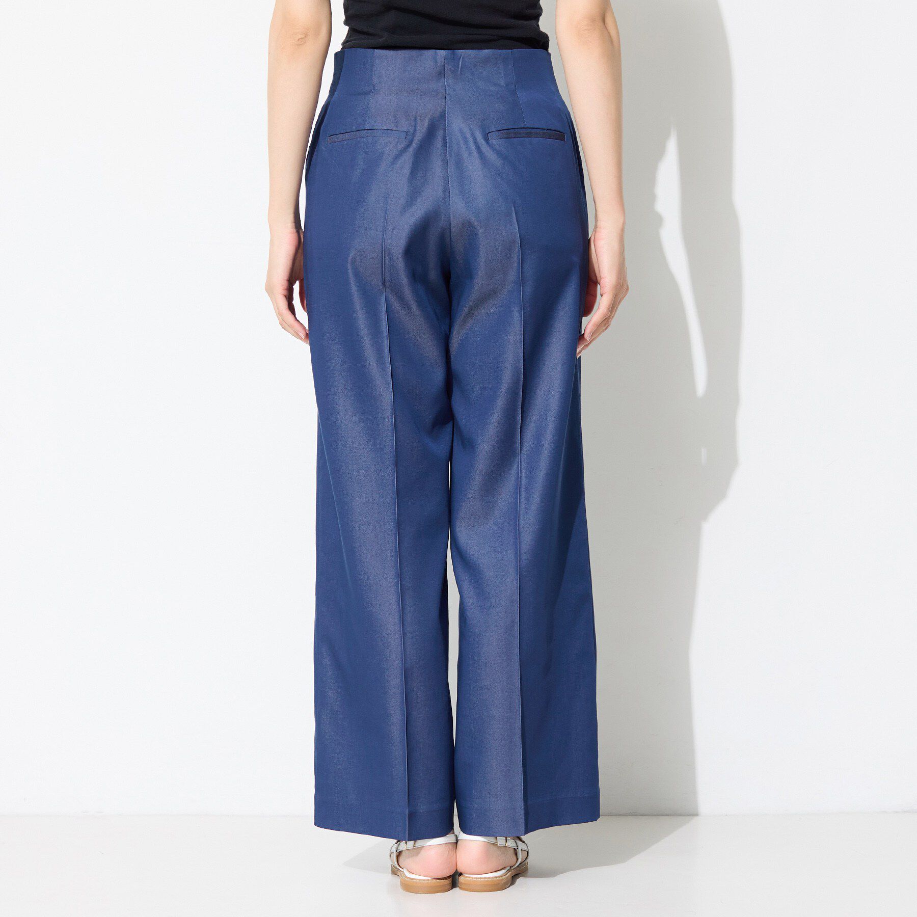 INDIVI「【洗える／UVケア／SETUP可能】デニムライクワイドパンツ」|その他|