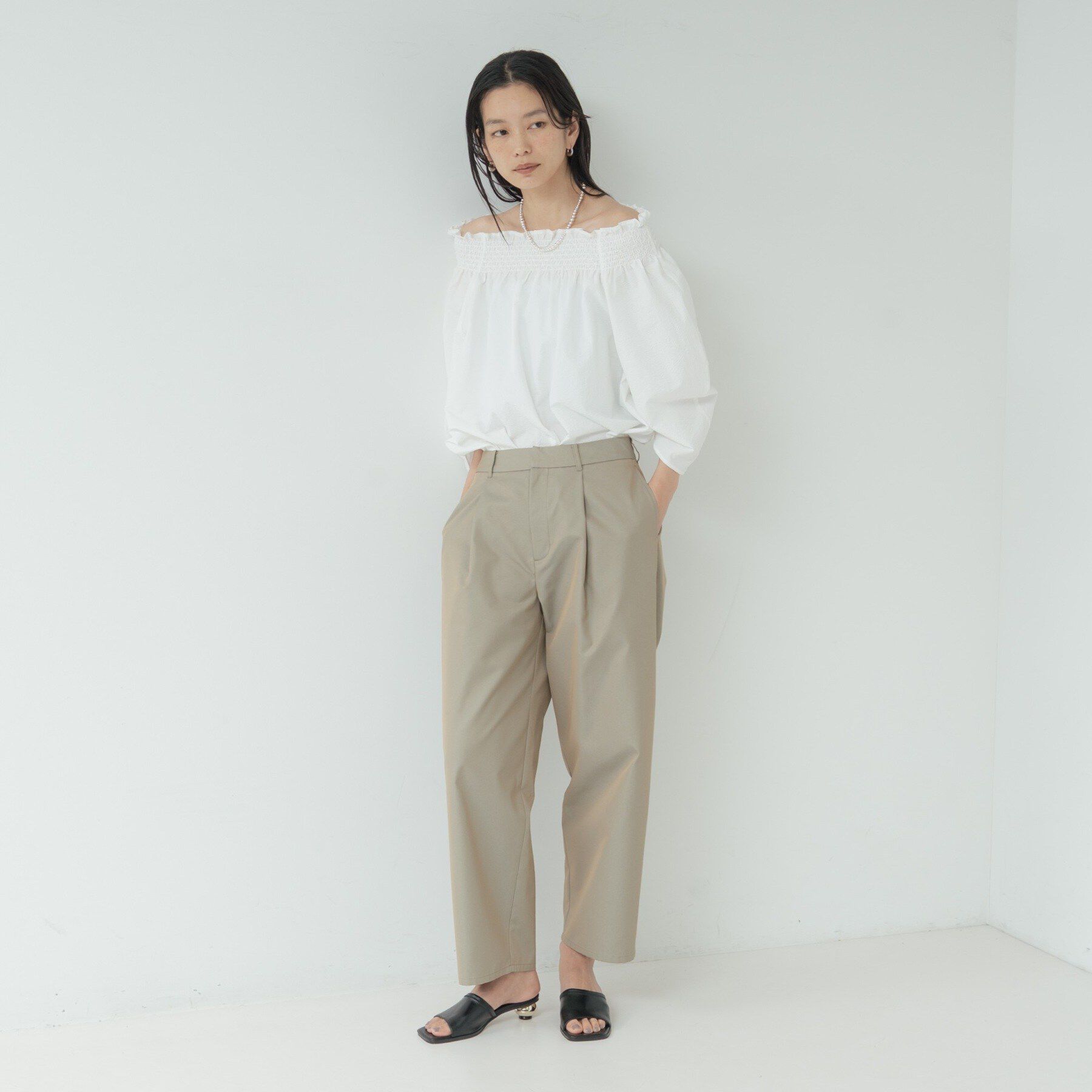 GALLEST「サッカーオフショルブラウス」|シャツ・ブラウス|