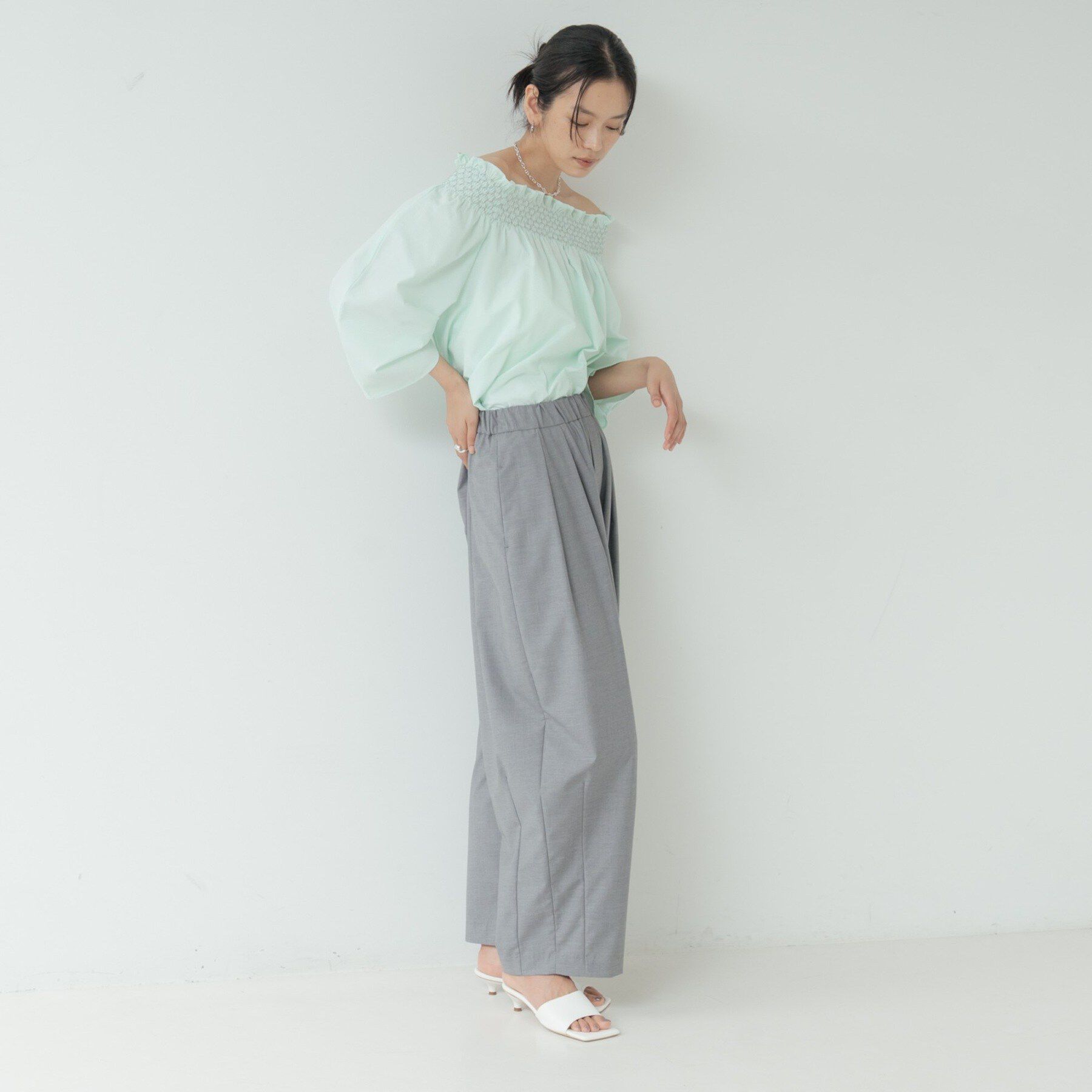 GALLEST「サッカーオフショルブラウス」|シャツ・ブラウス|