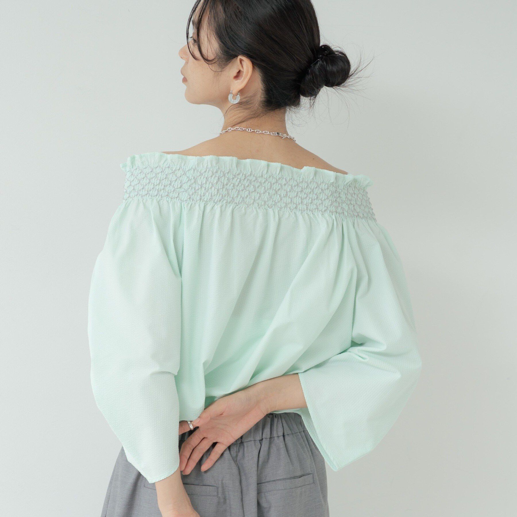 GALLEST「サッカーオフショルブラウス」|シャツ・ブラウス|