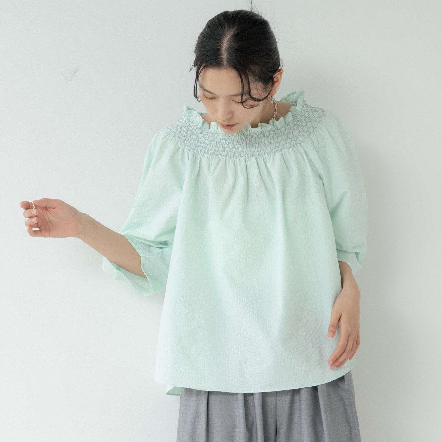 GALLEST「サッカーオフショルブラウス」|シャツ・ブラウス|