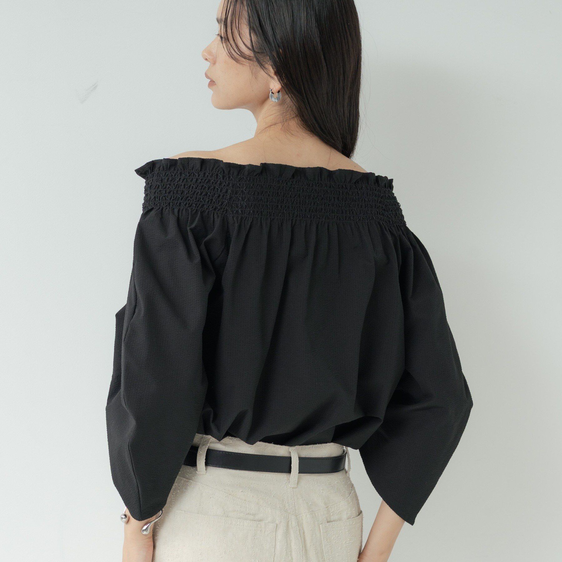 GALLEST「サッカーオフショルブラウス」|シャツ・ブラウス|