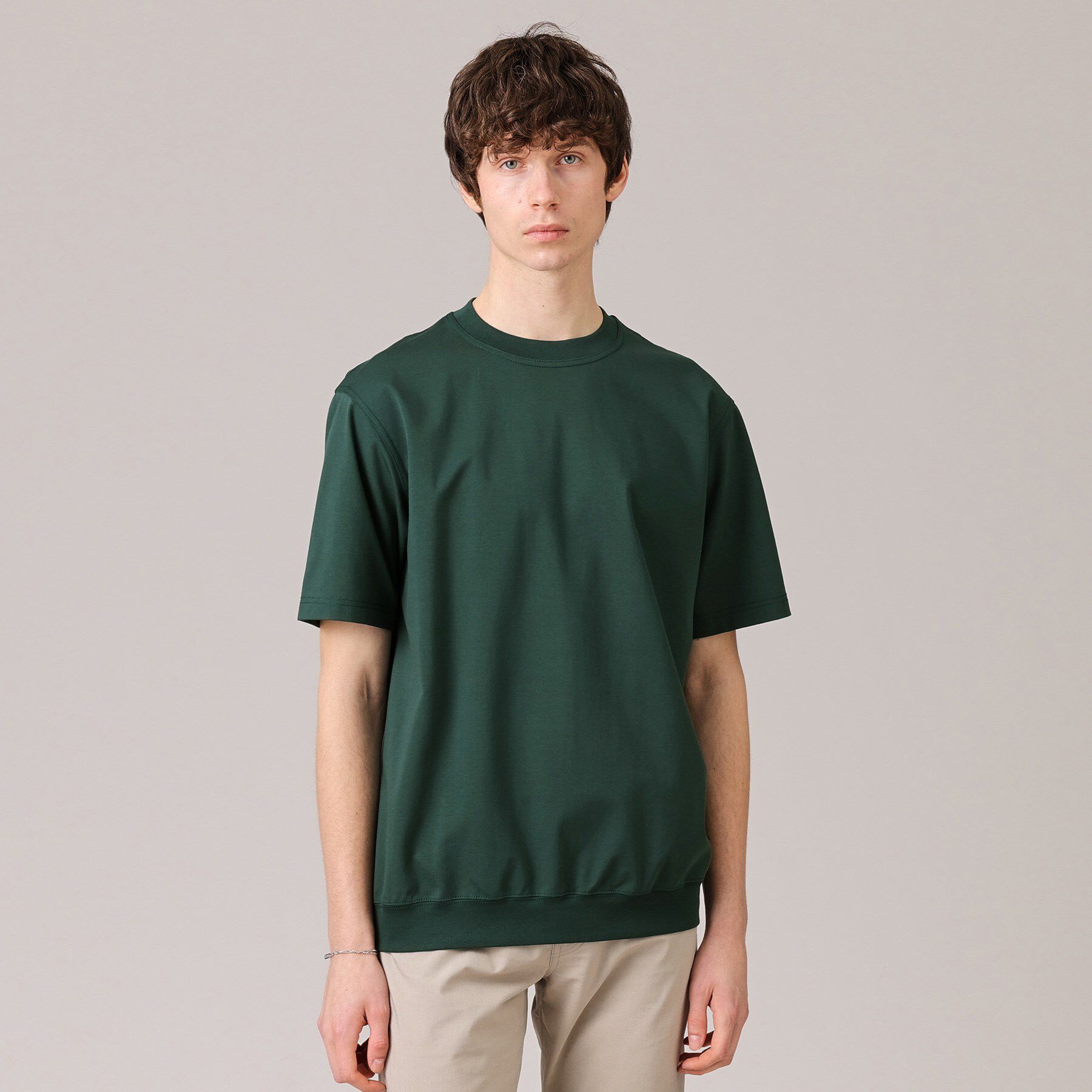 TAKEO KIKUCHI「【抗菌防臭／5サイズ展開】ハイゲージポンチ Tシャツ」|Tシャツ・カットソー|グリーン(024)