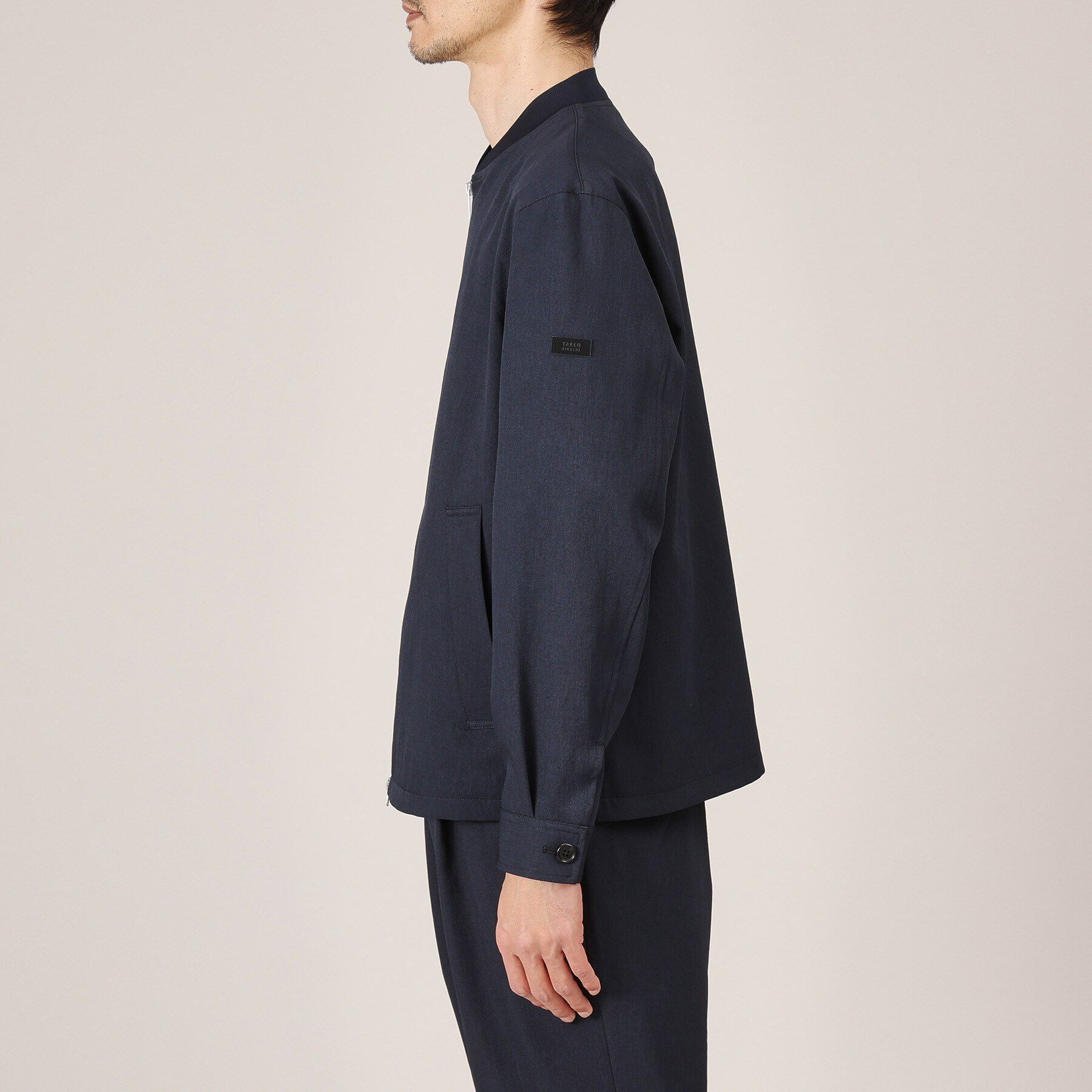 TAKEO KIKUCHI「【多機能/軽羽織】リネンライクカルゼ リブブルゾン」|ブルゾン・スタジャン|