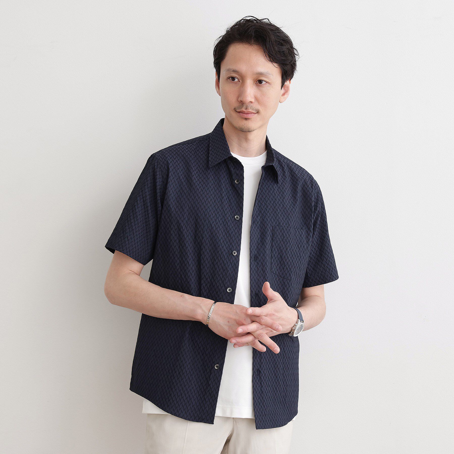 TAKEO KIKUCHI「【播州織り】ドビーストレッチシャツ」|シャツ・ブラウス|