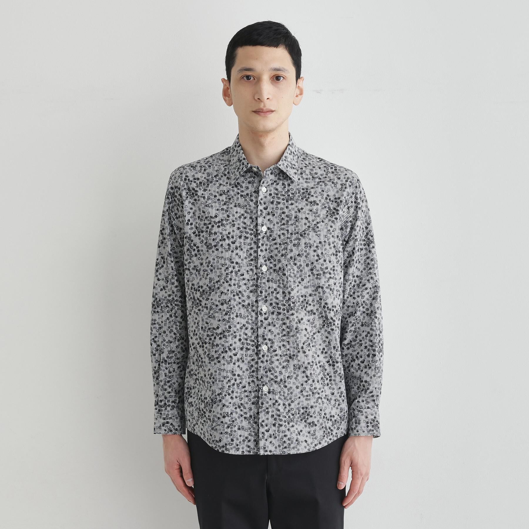 TAKEO KIKUCHI「ストライプ小花 長袖シャツ」|シャツ・ブラウス|