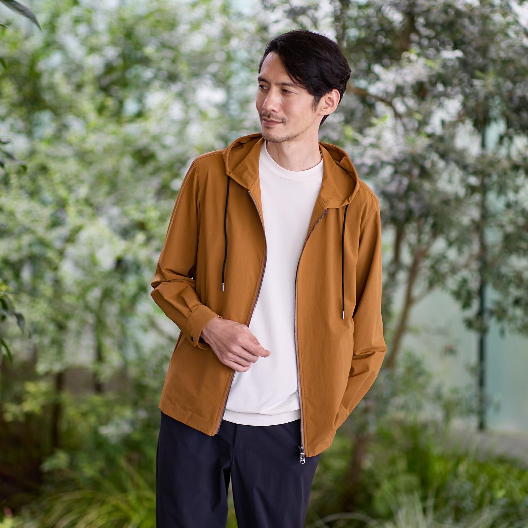 TAKEO KIKUCHI「【3D ナイロン ストレッチ】ジップアップ フードブルゾン」|ブルゾン・スタジャン|