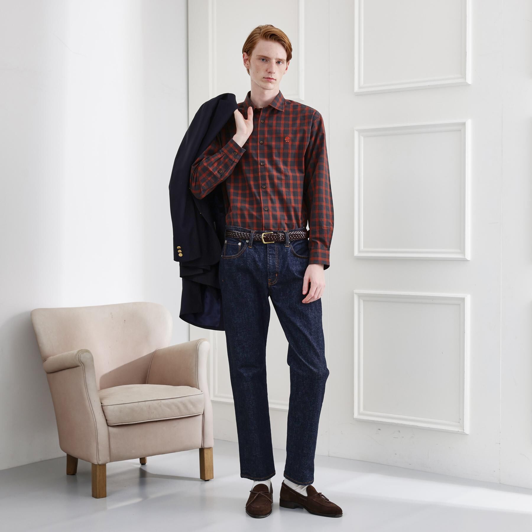 TAKEO KIKUCHI「【LIMITED】ダークチェック長袖シャツ」|シャツ・ブラウス|