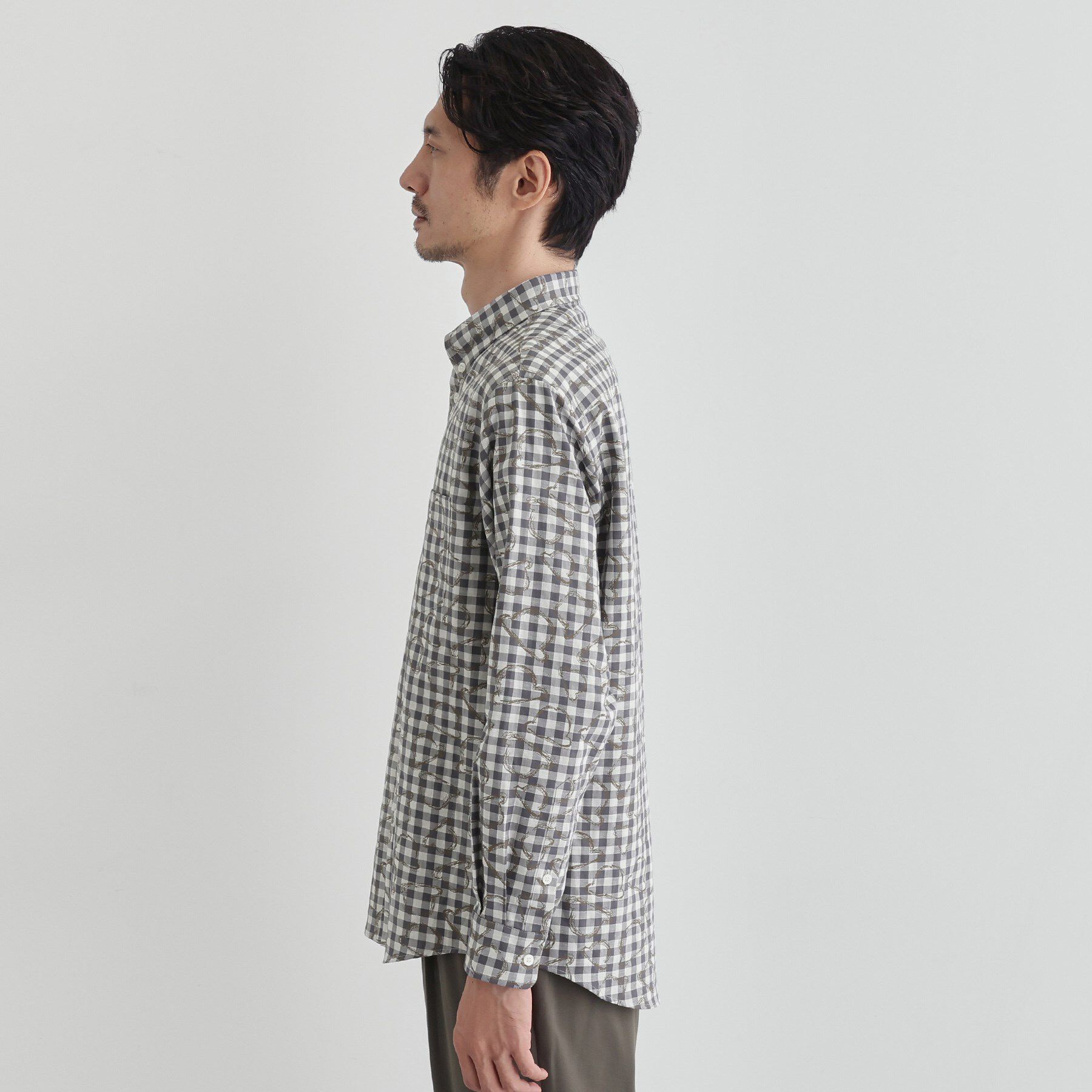 TAKEO KIKUCHI「チェックボーラーガーゼシャツ」|シャツ・ブラウス|