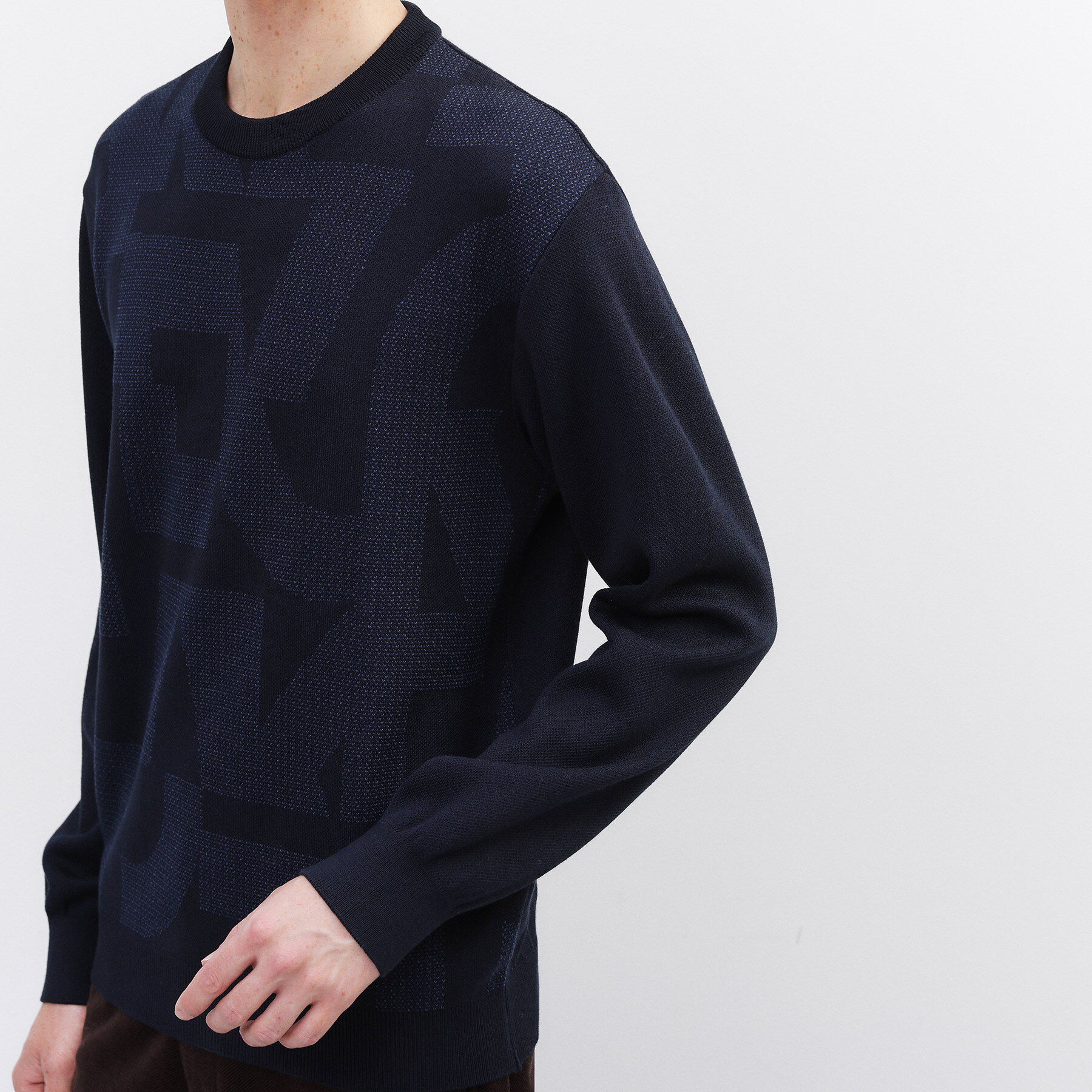 TAKEO KIKUCHI「【Made in JAPAN】ビッグチェック＆スライドパズル柄 ニット」|ニット・セーター|