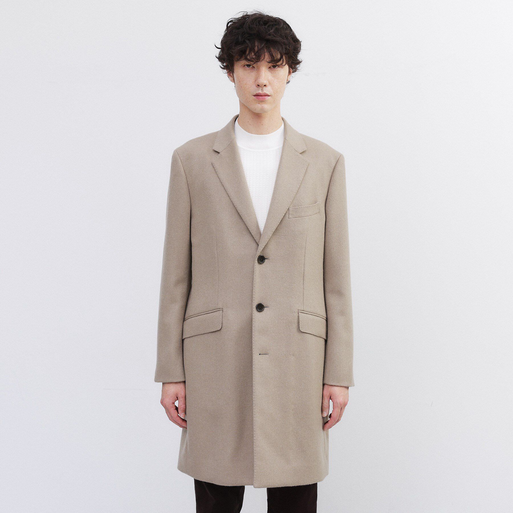 TAKEO KIKUCHI「カシミヤブレンド ビーバー調チェスターコート」|その他|