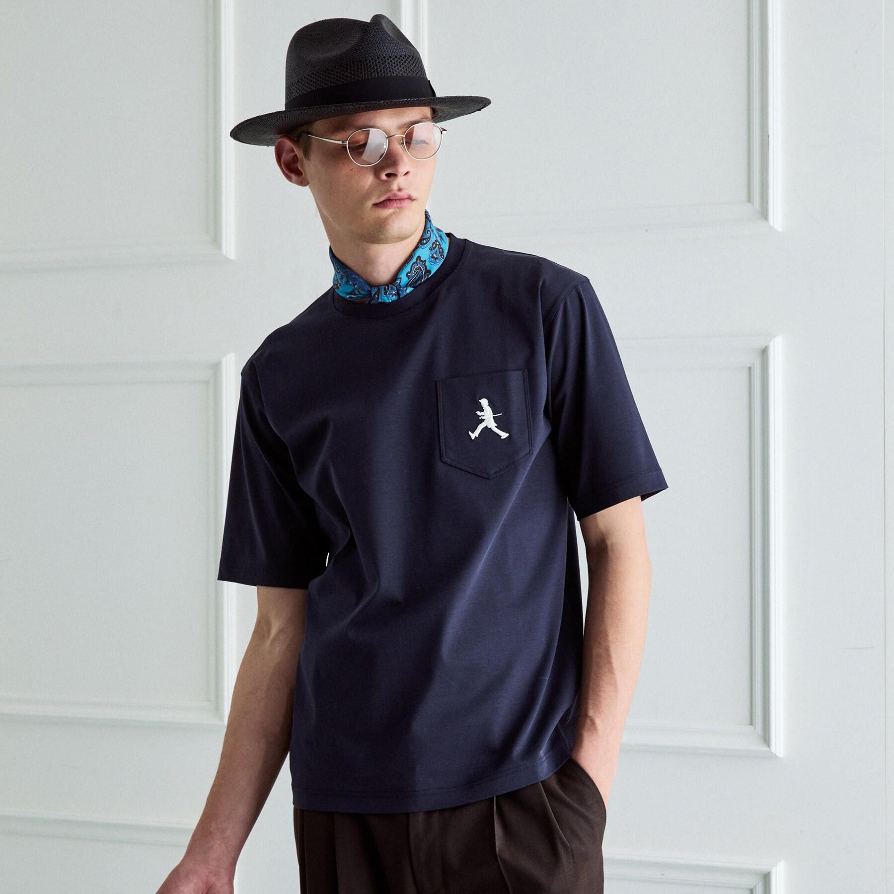 TAKEO KIKUCHI「【BOWLER HAT LABEL】アイスクリアコットンボーラーハットウォーカー 半袖ポケT」|Tシャツ・カットソー|