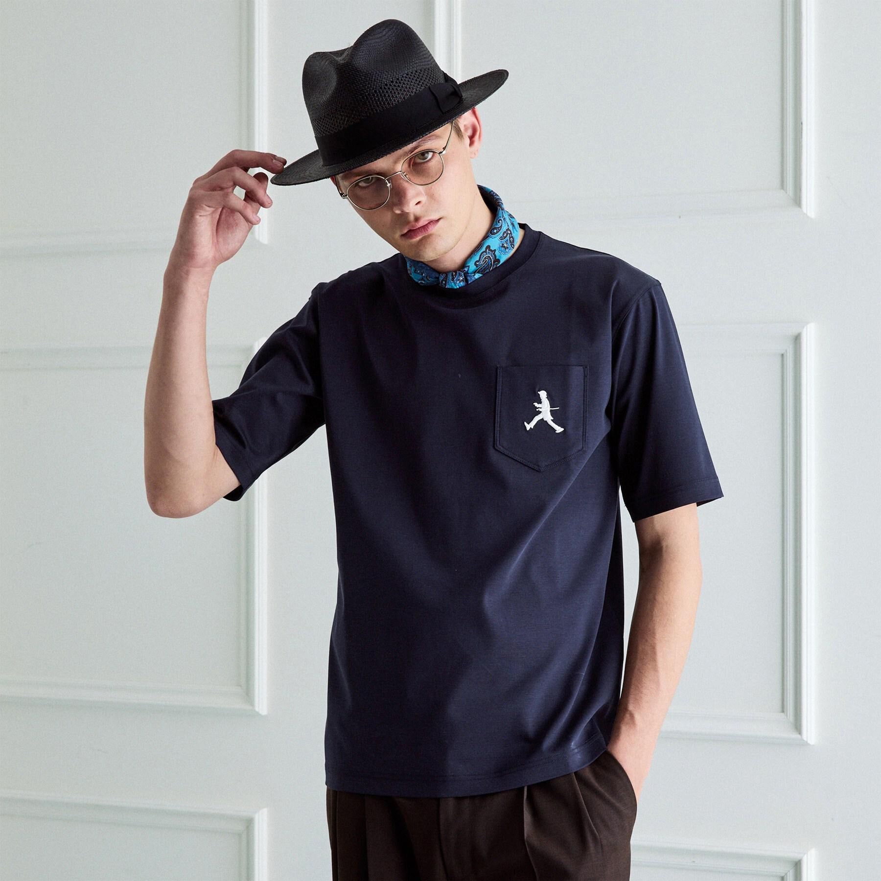 TAKEO KIKUCHI「【BOWLER HAT LABEL】アイスクリアコットンボーラーハットウォーカー 半袖ポケT」|Tシャツ・カットソー|