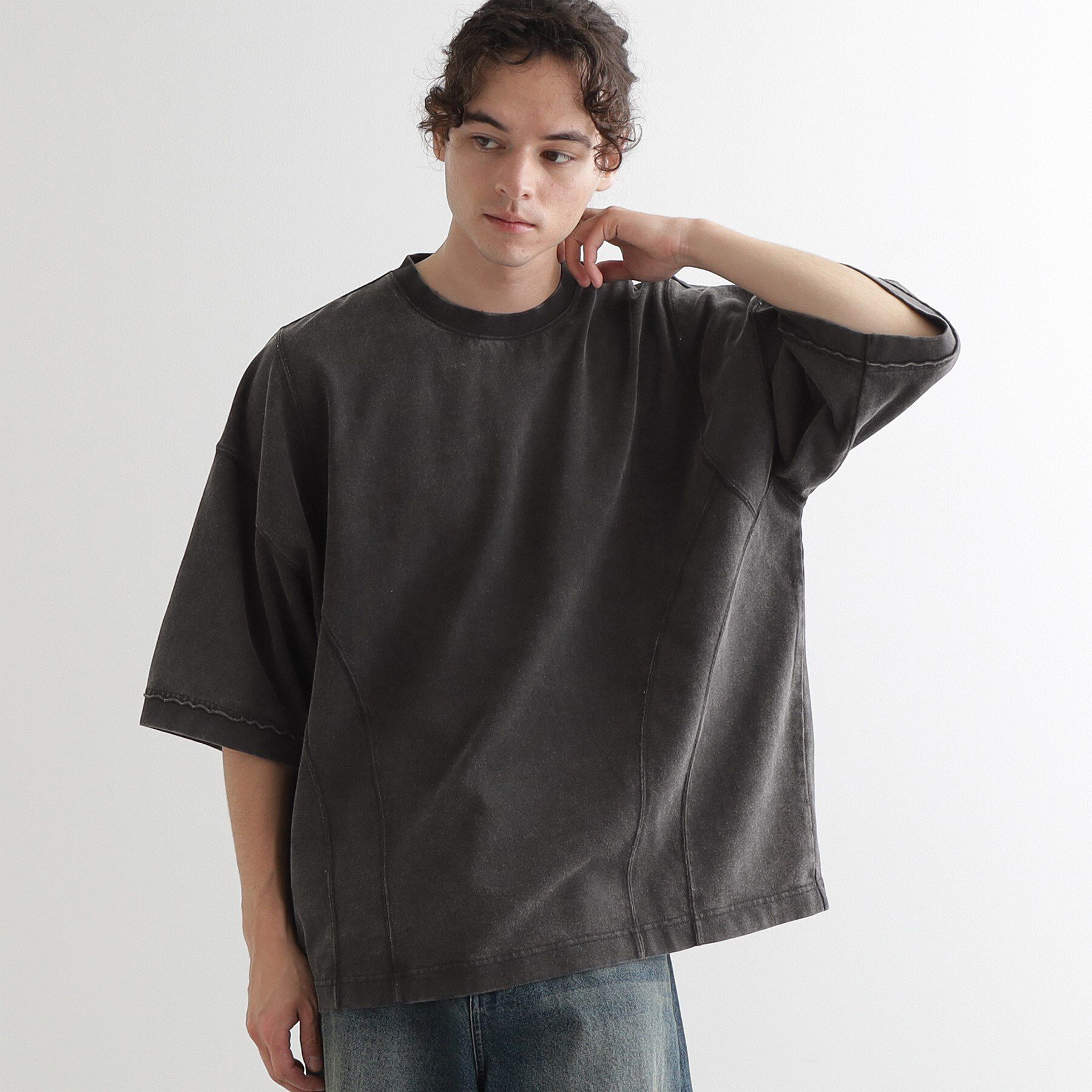 tk.TAKEO KIKUCHI「ヴィンテージクロップドTシャツ/ヴィンテージライク/半袖Tシャツ」|Tシャツ・カットソー|