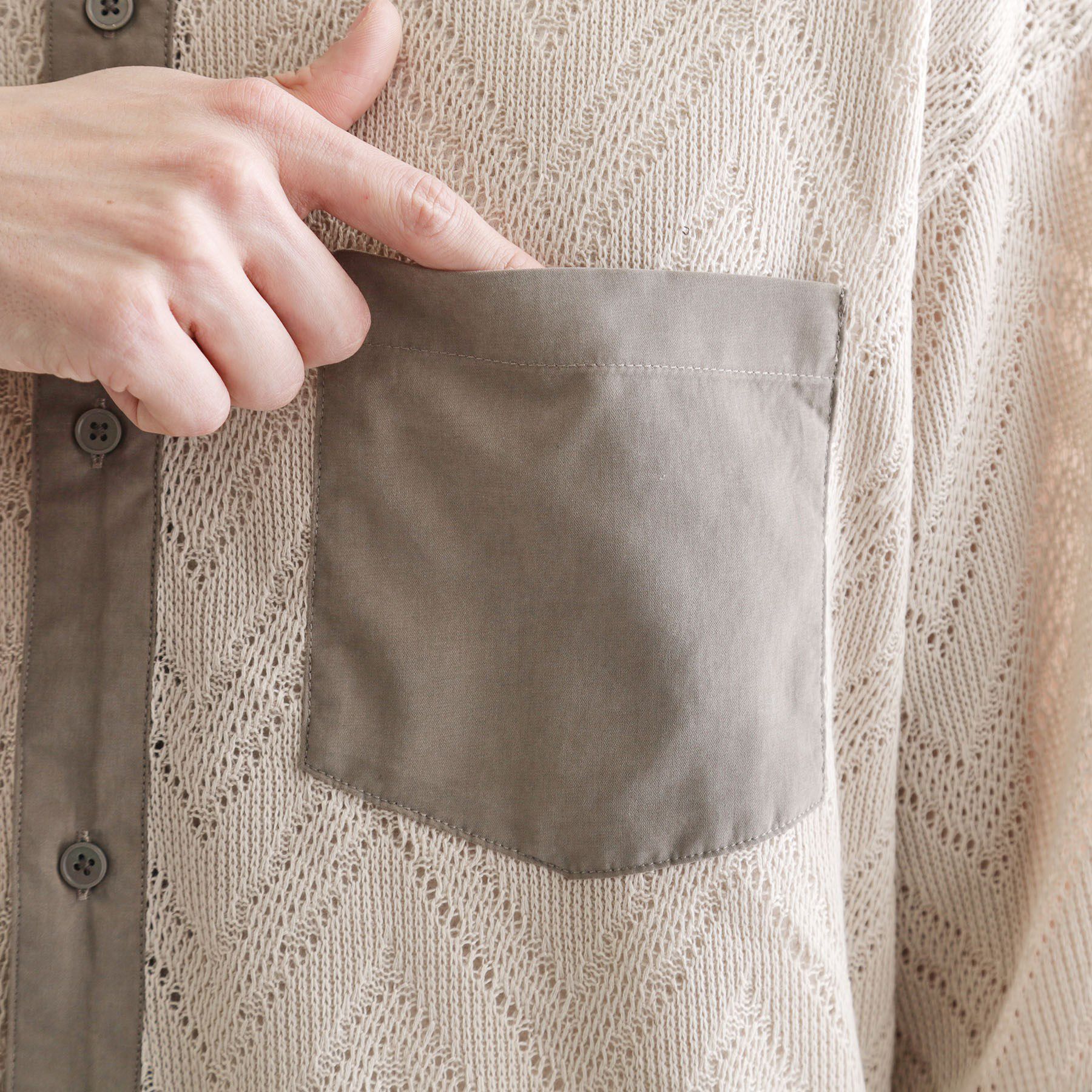 tk.TAKEO KIKUCHI「ダブルレース5分袖シャツ」|シャツ・ブラウス|