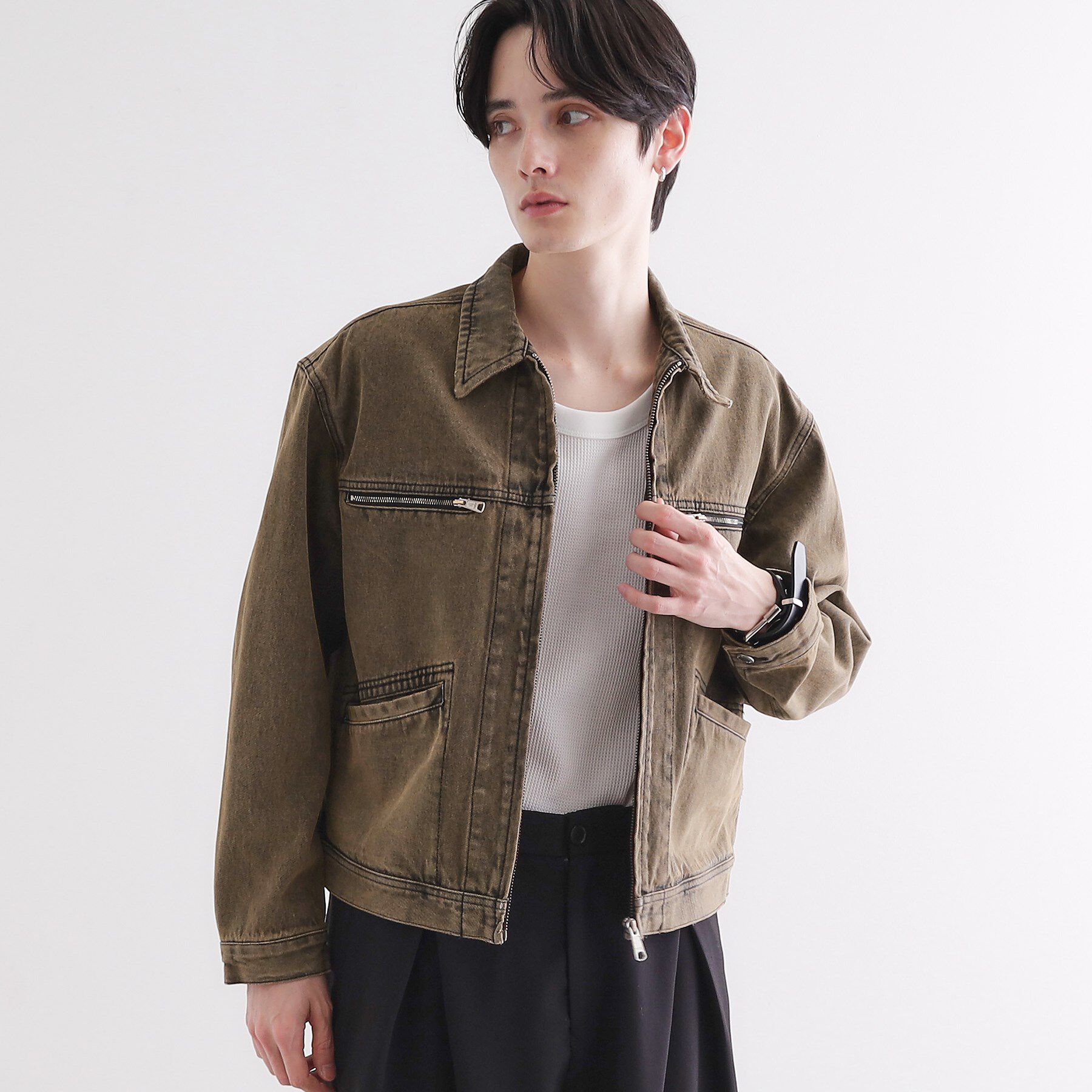 tk.TAKEO KIKUCHI「デニムブルゾン」|デニムジャケット|