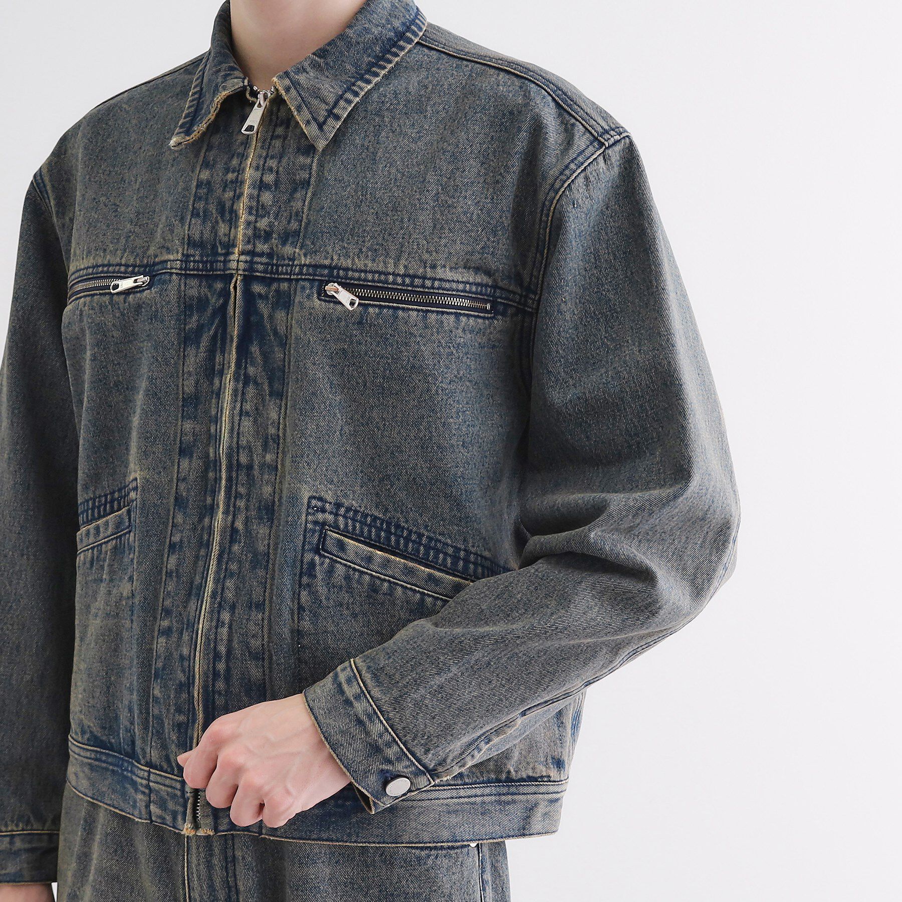 tk.TAKEO KIKUCHI「デニムブルゾン」|デニムジャケット|