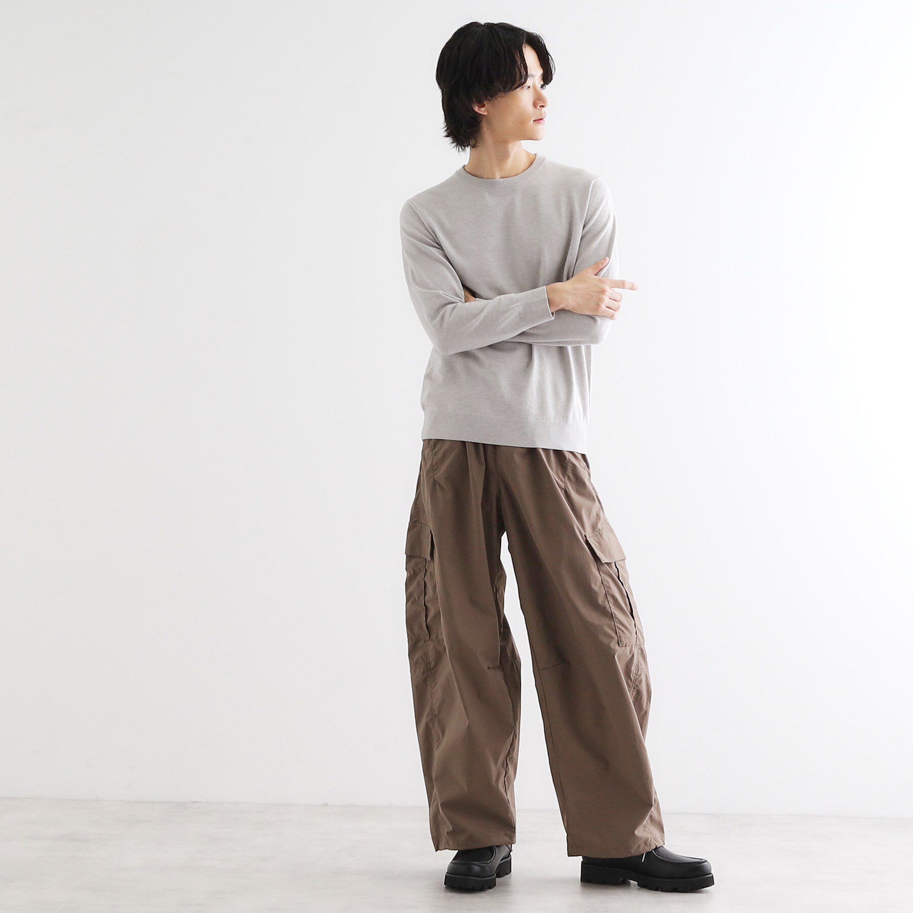 tk.TAKEO KIKUCHI「ハイゲージコンパクトニットクルー」|ニット・セーター|