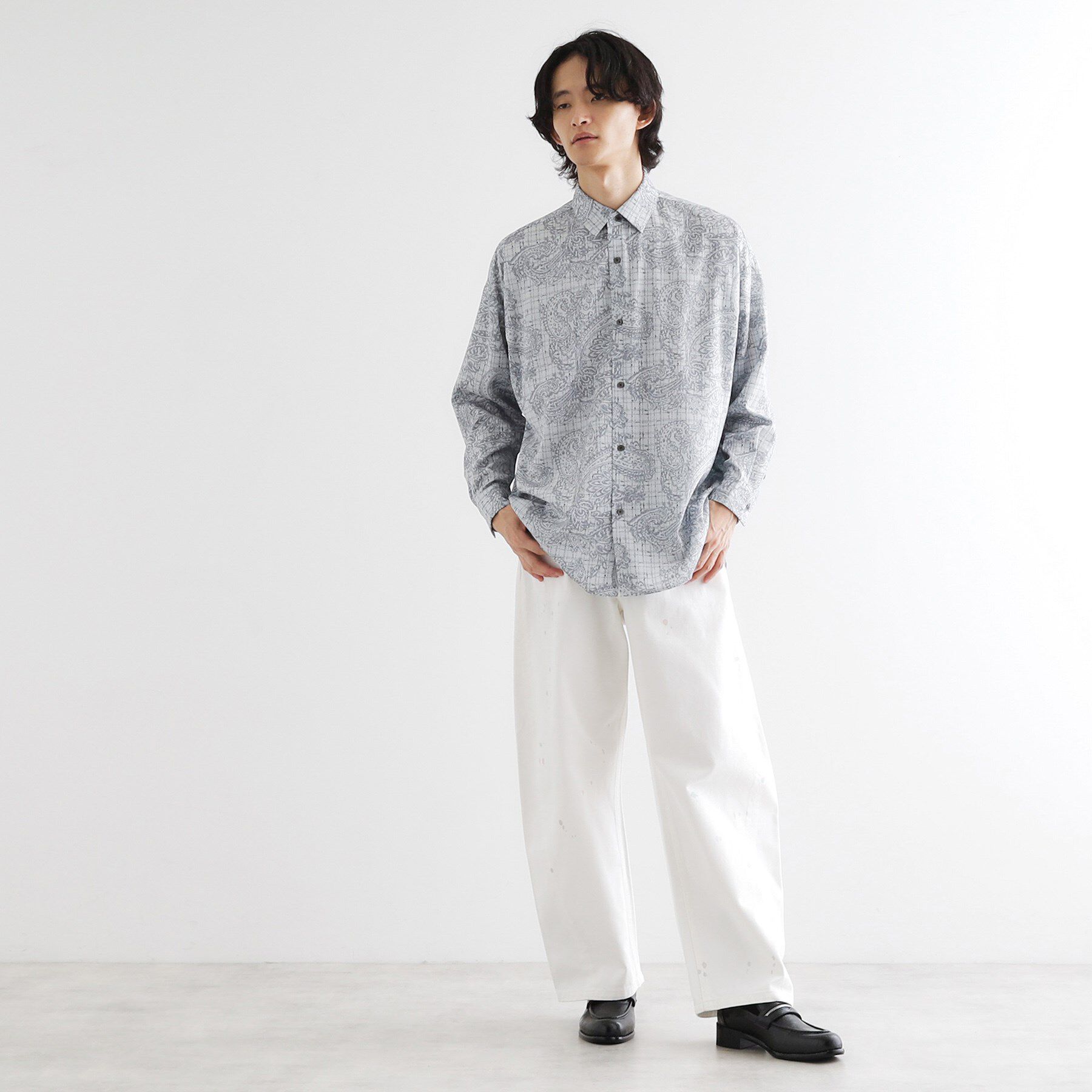tk.TAKEO KIKUCHI「【ネクタイ付】チェックオンペイズリージャカードシャツ」|シャツ・ブラウス|