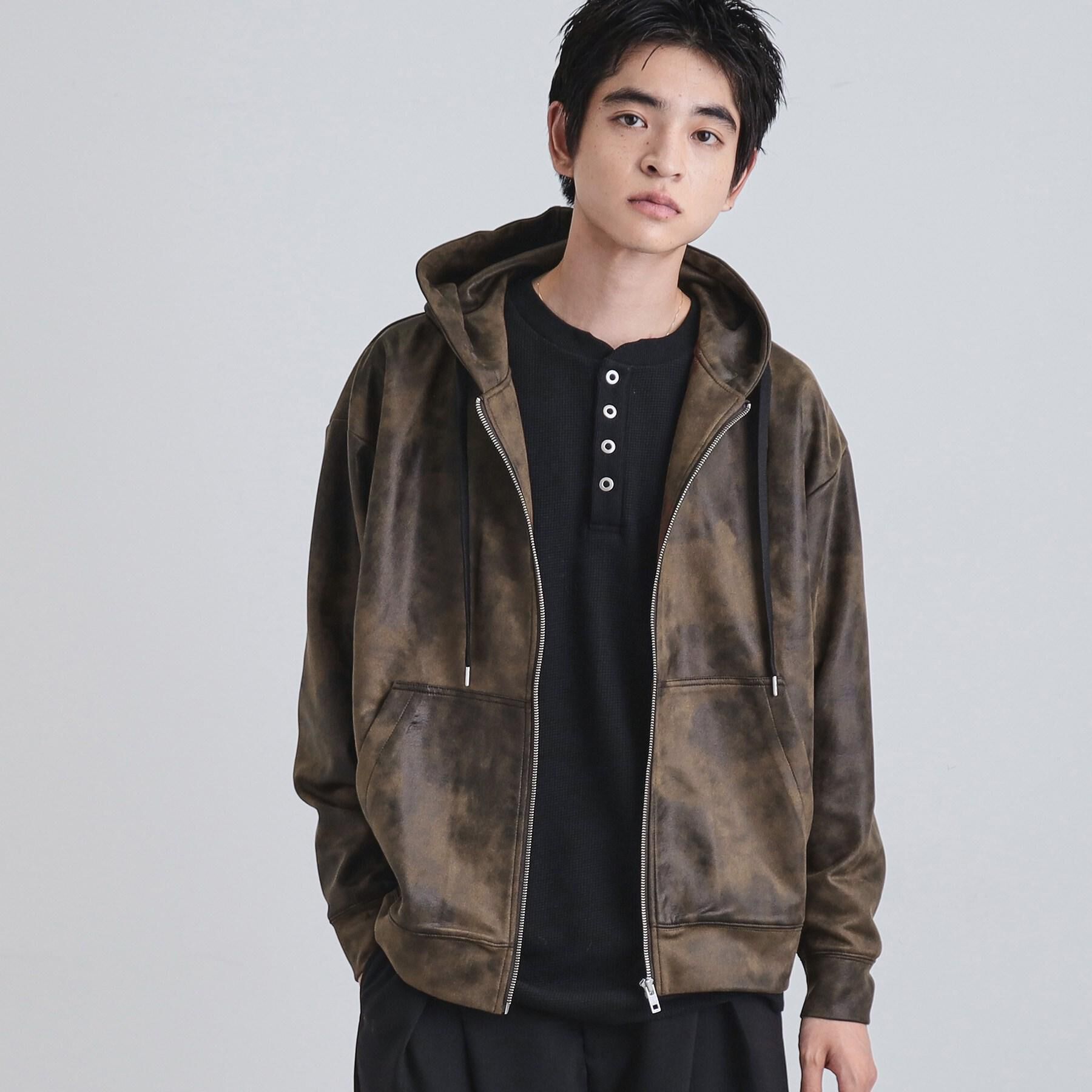 tk.TAKEO KIKUCHI「ヴィンテージライクプリント ジップパーカー」|パーカー|