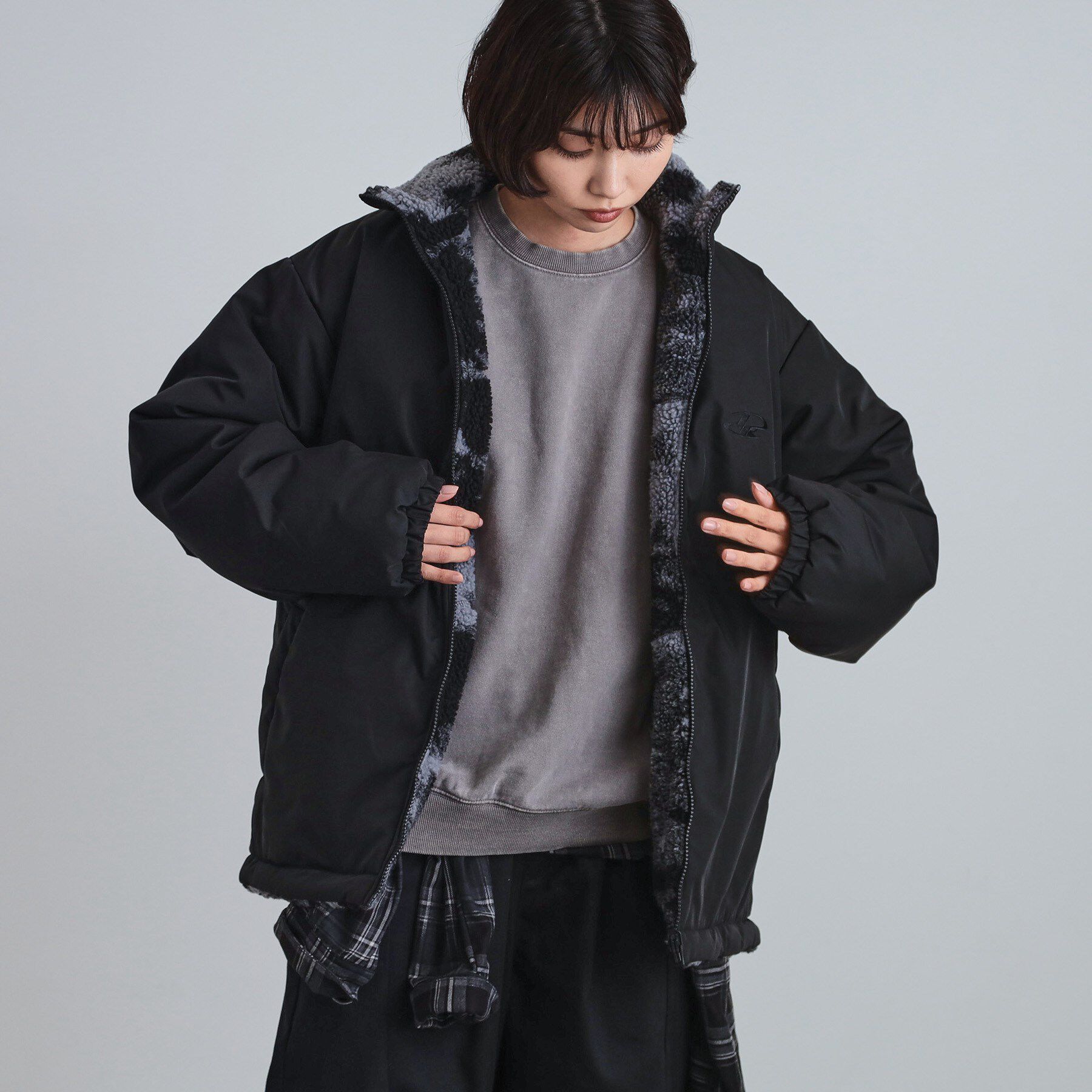 tk.TAKEO KIKUCHI「【WEB限定】リバーシブルボアブルゾン」|ブルゾン・スタジャン|