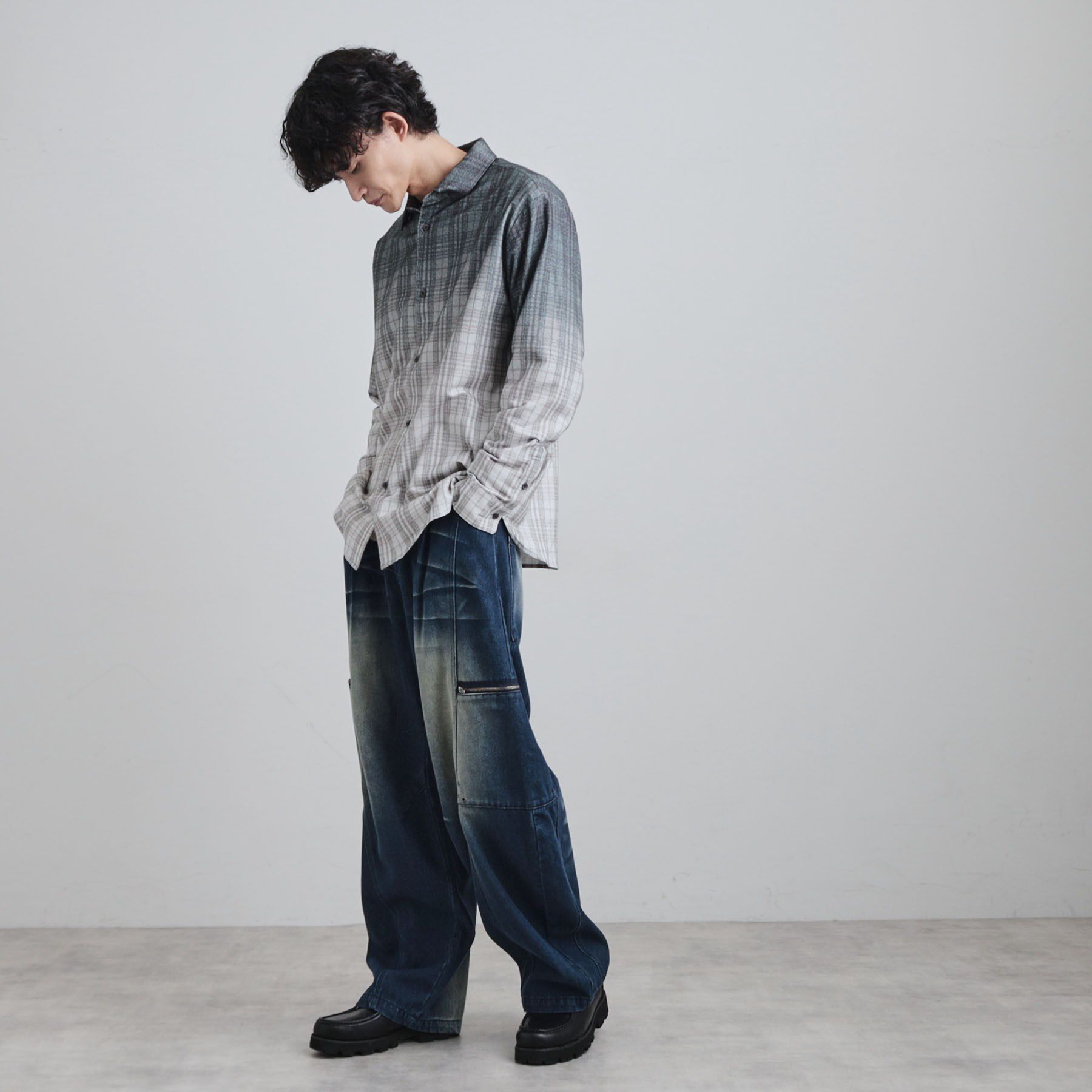 tk.TAKEO KIKUCHI「グラデーションプリントネルシャツ」|シャツ・ブラウス|