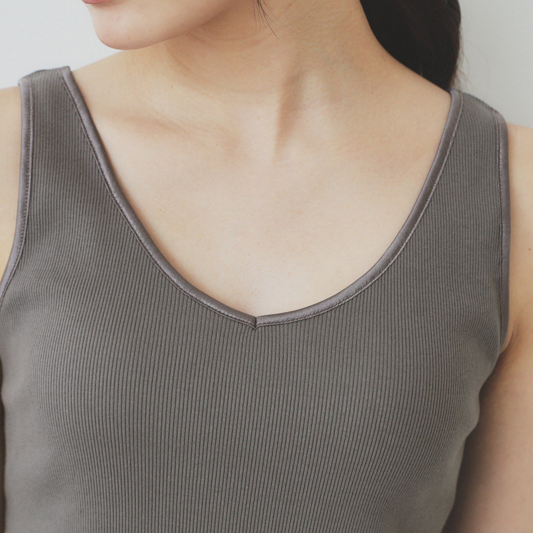 index「前後2WAY サテンパイピングリブタンクトップ【洗濯機洗い可】」|キャミソール|