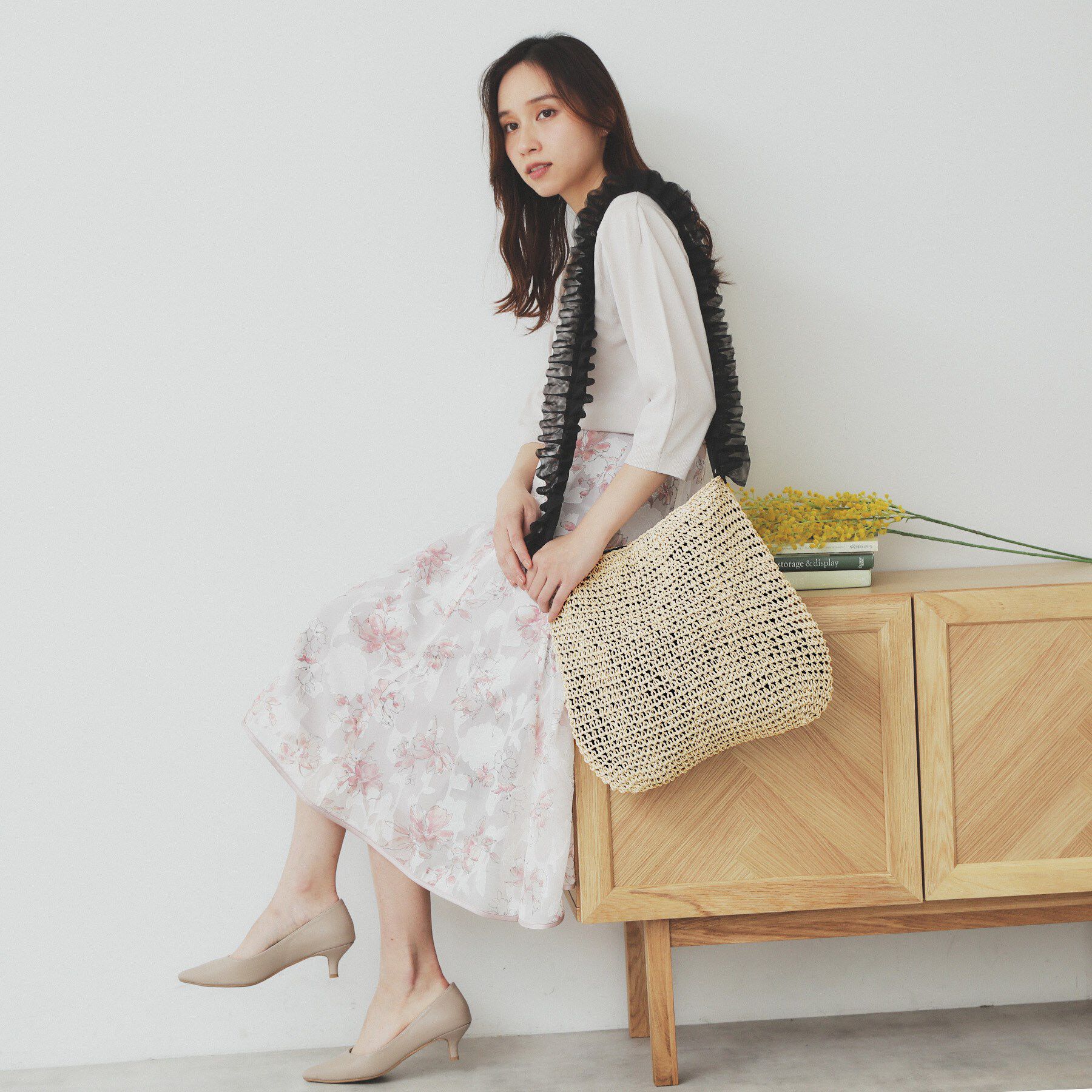 index「雑材ワンショルダーフリルA4トート」|トートバッグ|