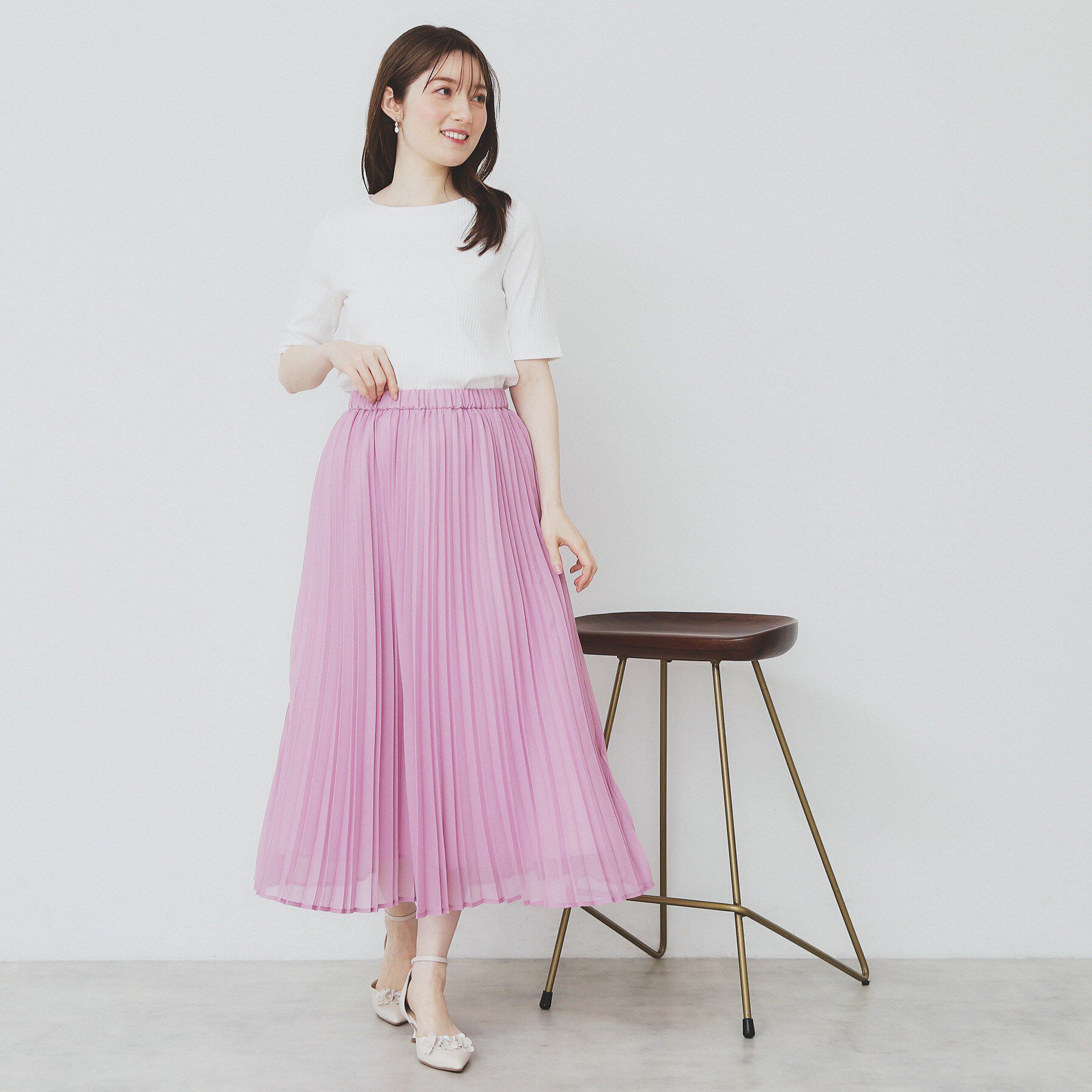 index「シアープリーツフレアスカート【洗濯機洗い可】」|スカート|