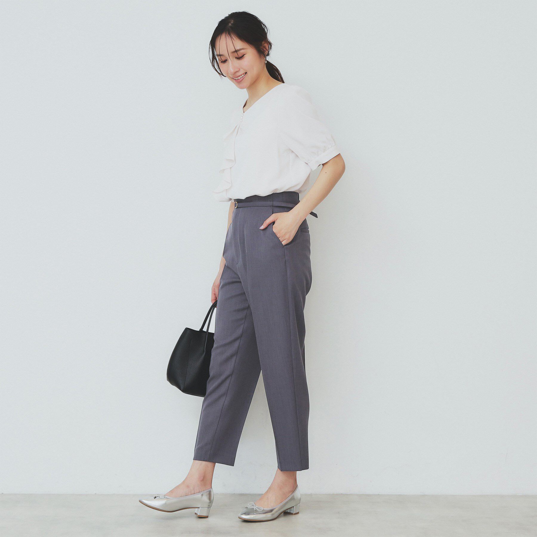 index「ストレッチテーパードパンツ【洗濯機洗い可/吸水速乾/防シワ】」|その他|