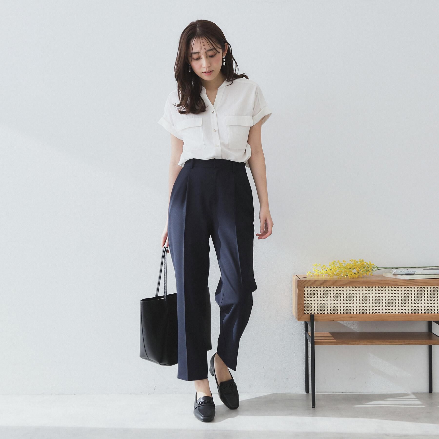 index「ダブルポケットスキッパーブラウス【洗濯機洗い可/イージーアイロン】」|シャツ・ブラウス|