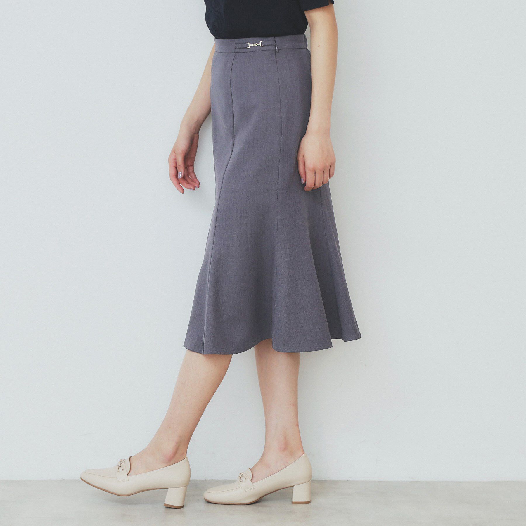 index「麻調マーメイドフレアスカート【洗濯機洗い可/吸水速乾/防シワ/イージーアイロン】」|スカート|