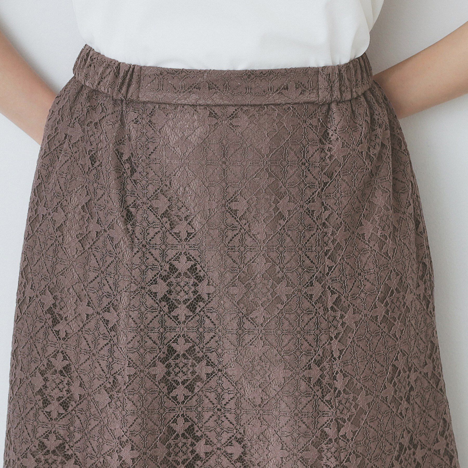 index「ジオメレースフレアスカート/セットアップ対応【洗濯機洗い可】」|スカート|